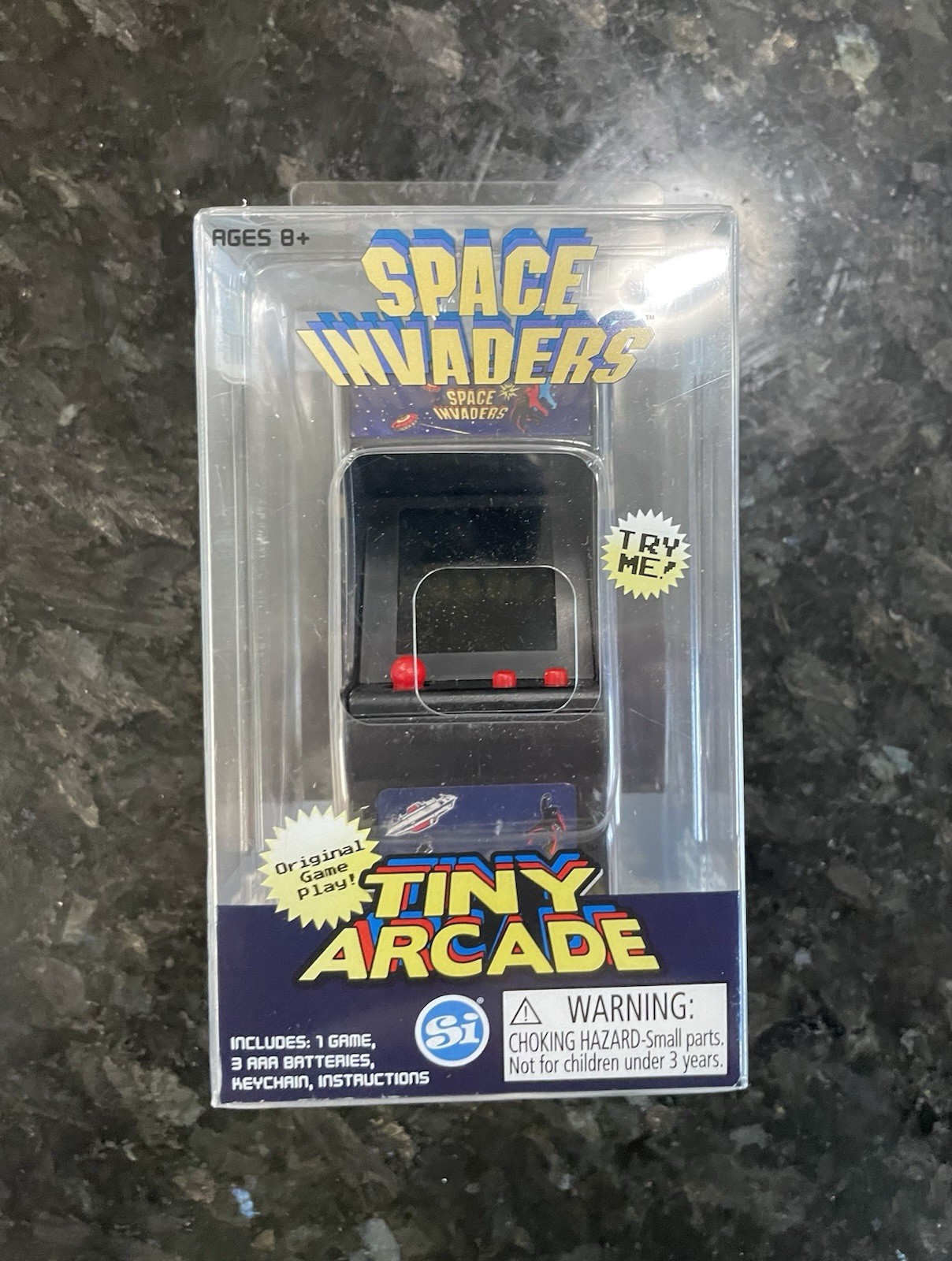 2017 Worlds Smallest Tiny Arcade Space Invaders Miniature Game NEW