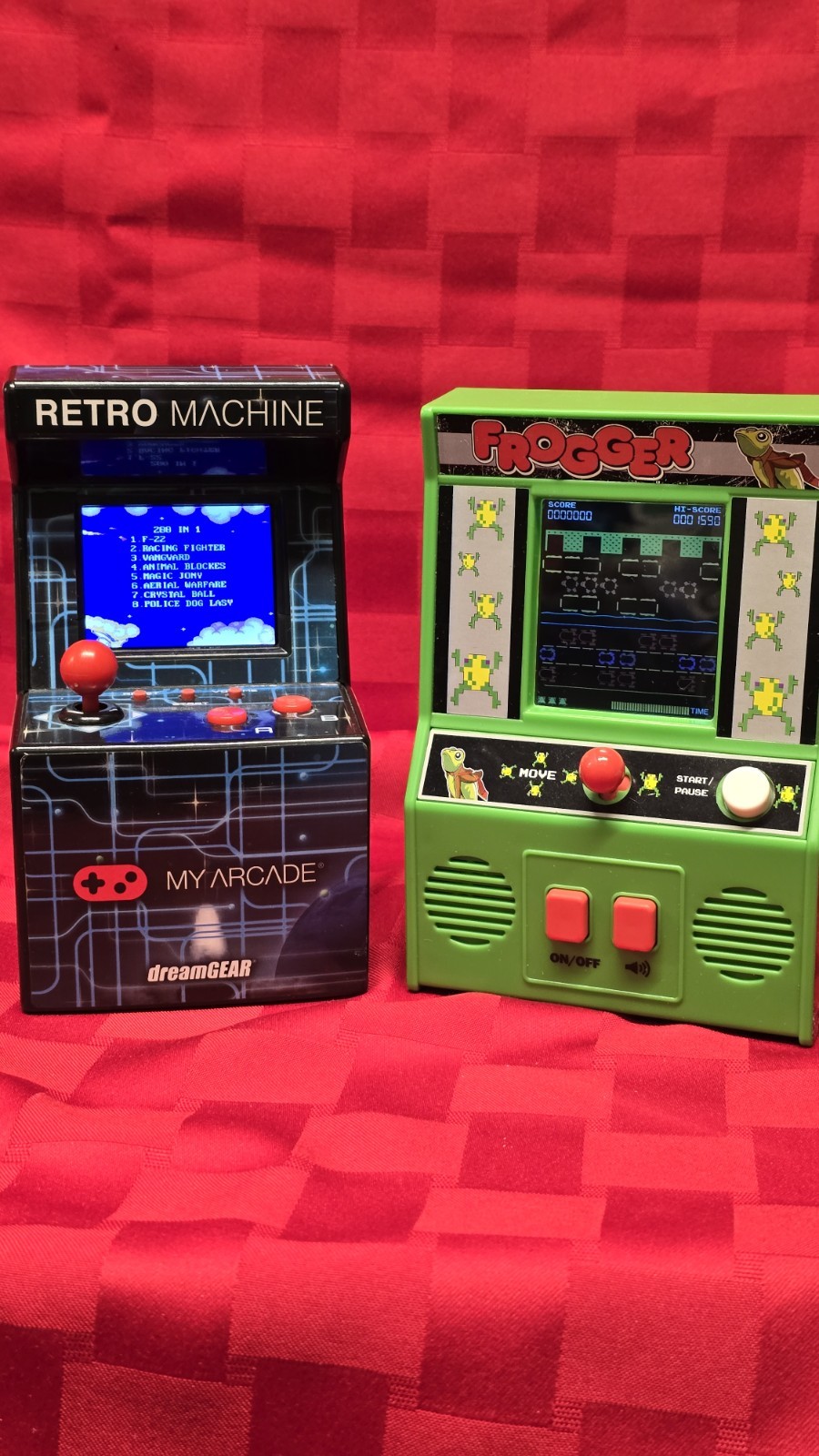 Lot of 2 Handheld Mini Arcade Machines – My Arcade Retro Machine + Frogger – Bot