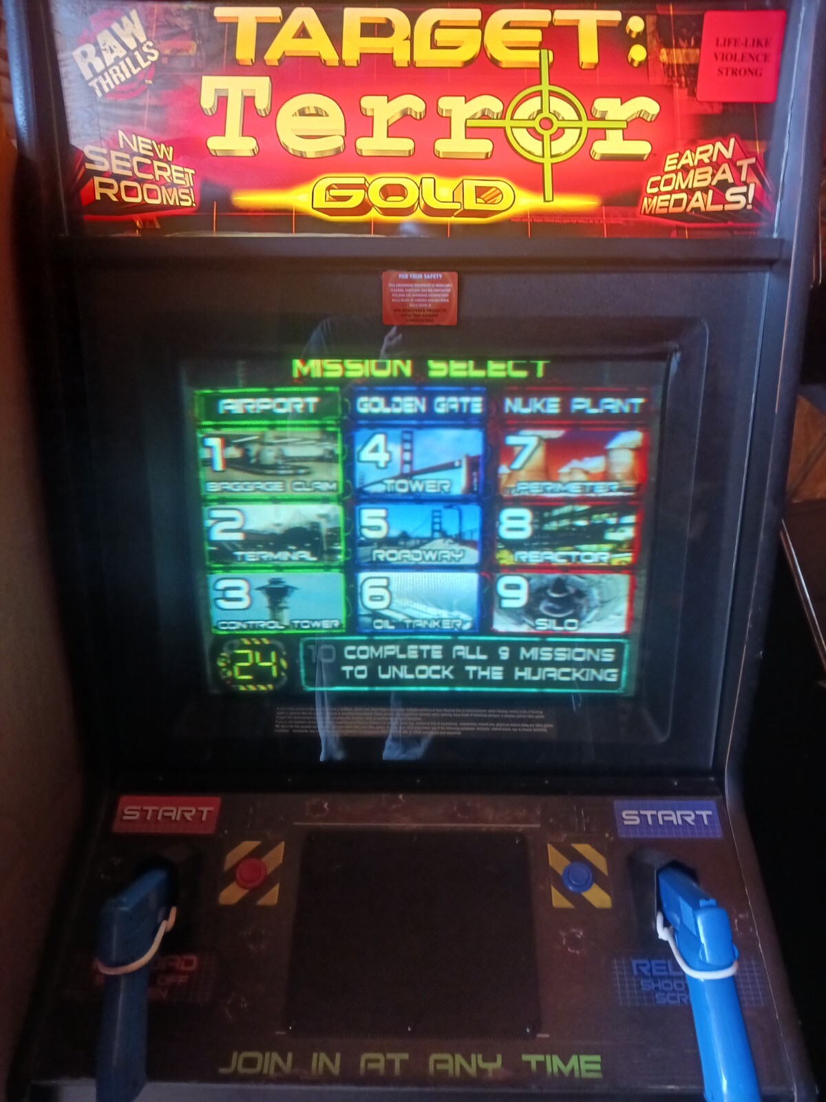Target Terror Coin-op Arcade Machine By Raw Thrills
