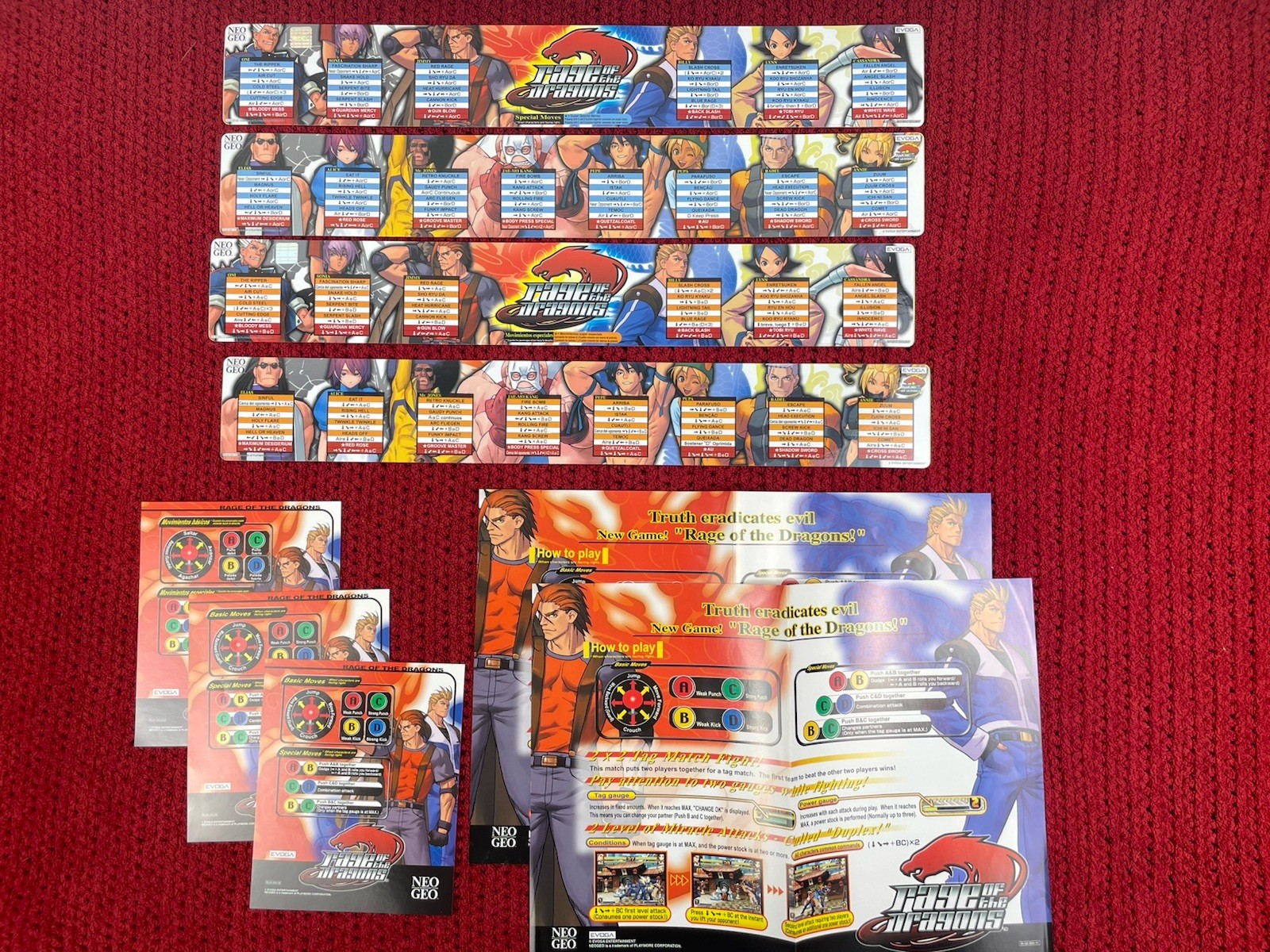 Rage Of The Dragons Neo Geo MVS Complete Kit English Matching Serials