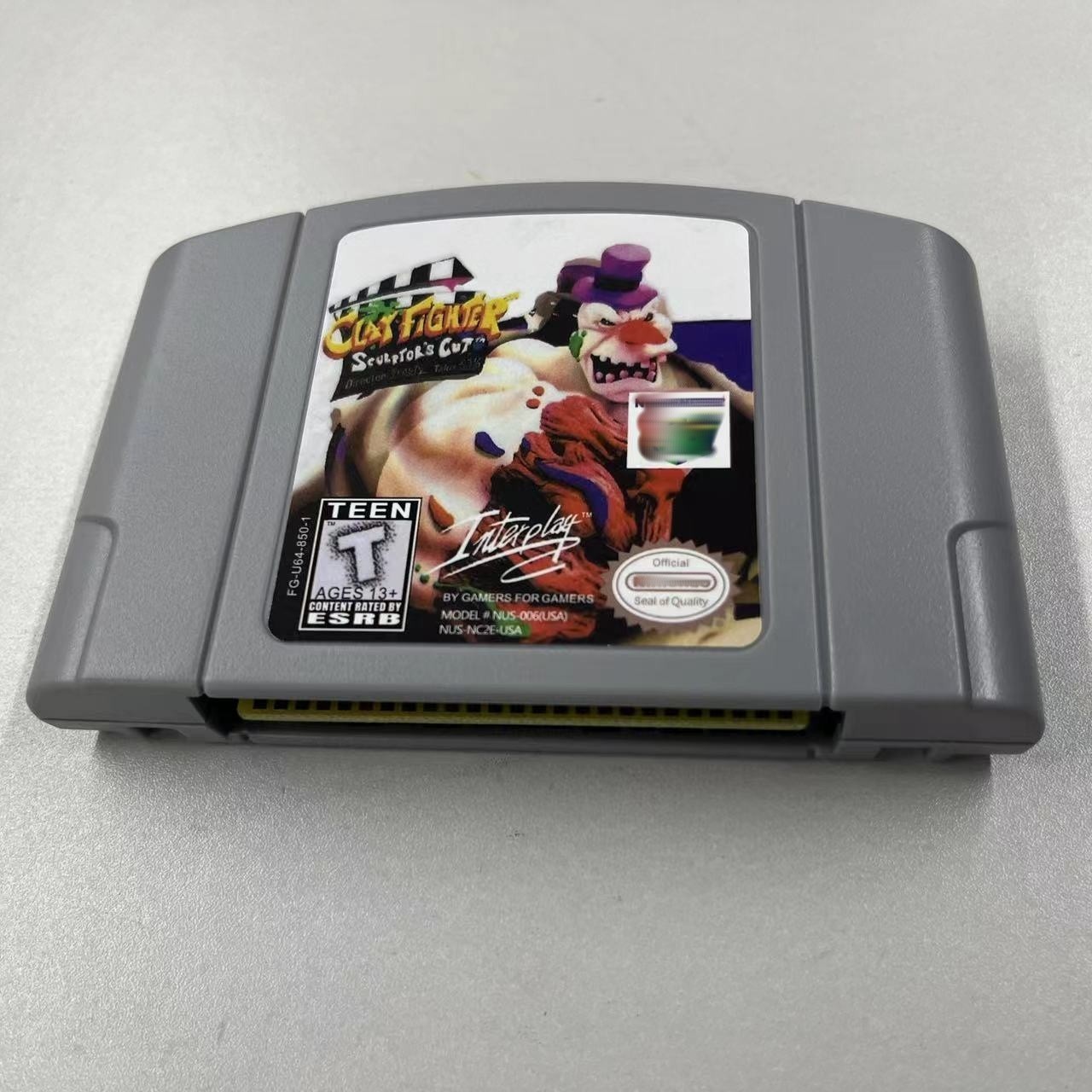 Clay Fighter -sculptors Cut Game Cart NTSC-U USA Retro Rare Fighting Game Card