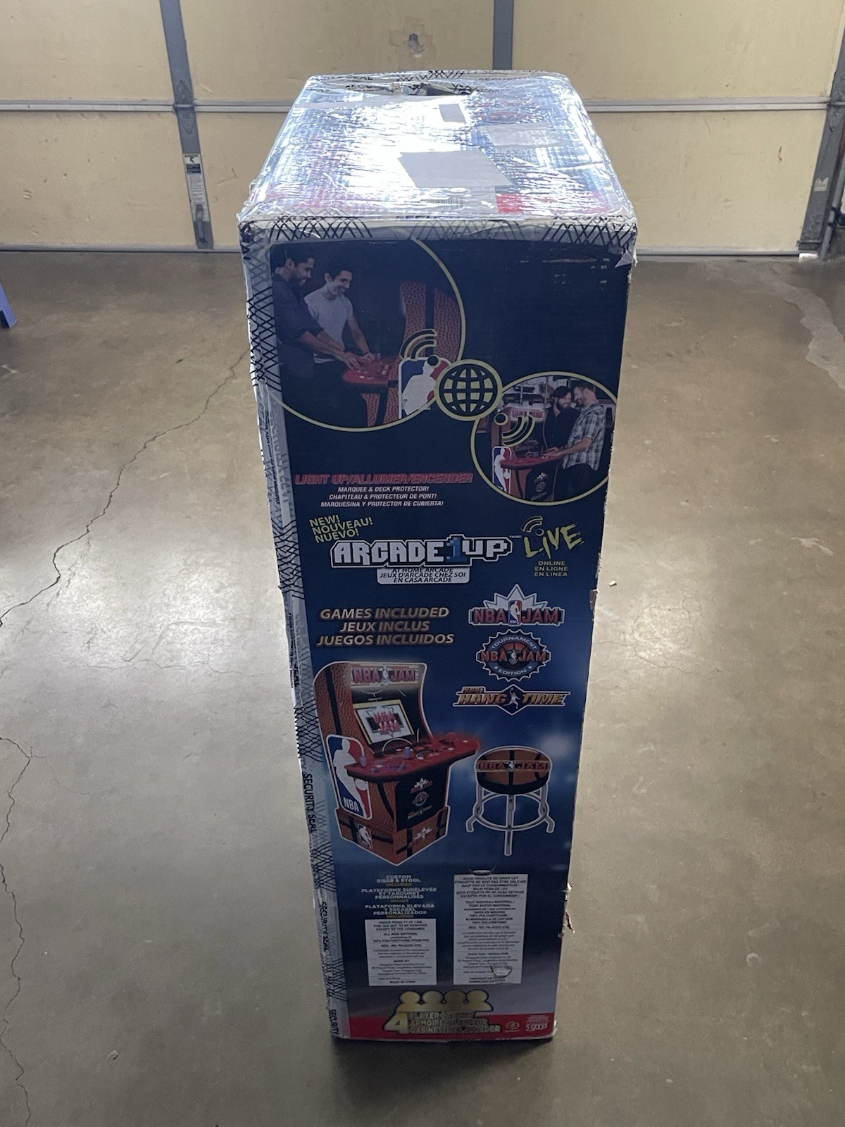 Arcade1up NBA Jam Arcade 4 player Machine w/Stool NBA Hangtime TournamentEdition