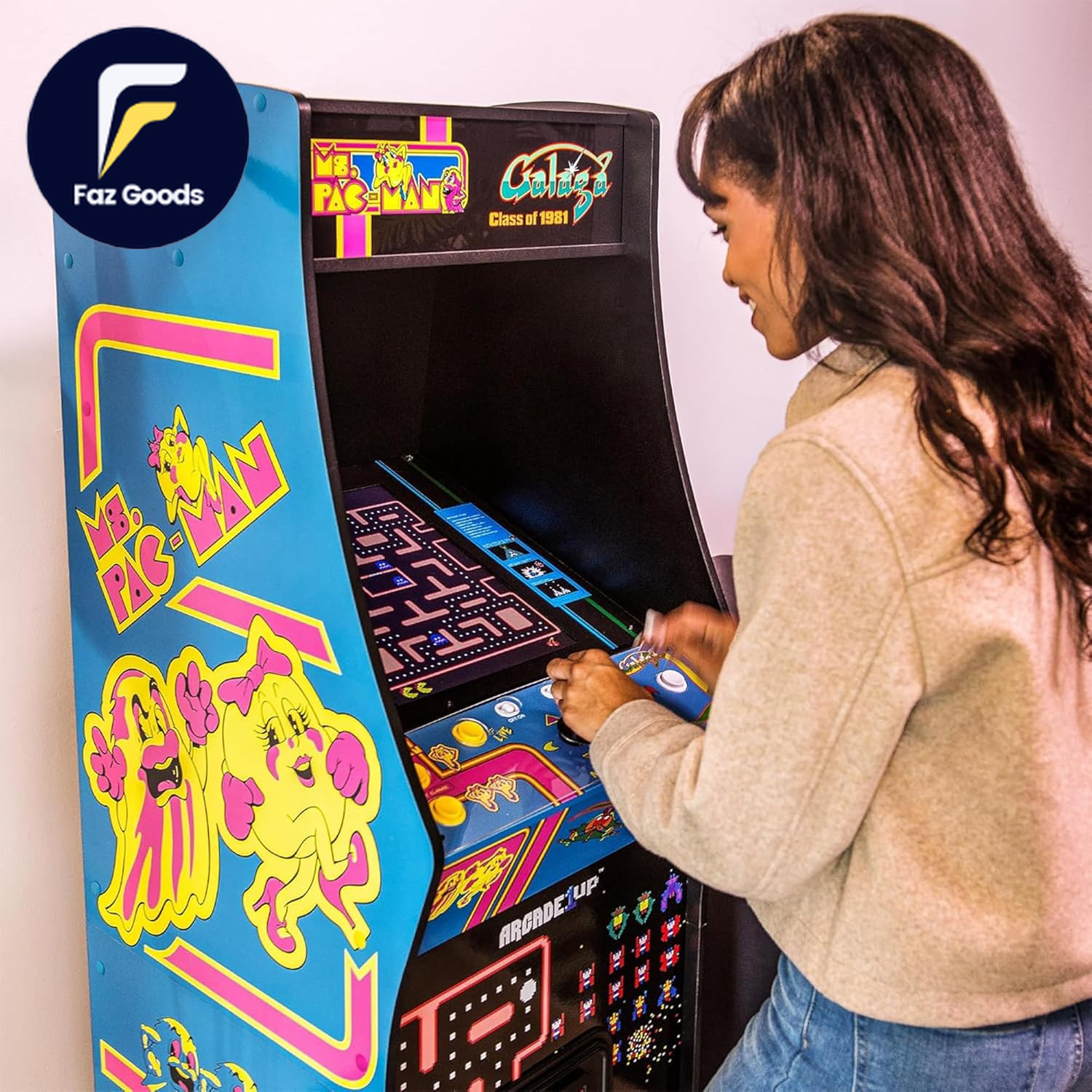 Arcade1Up Ms. Pac-Man Class of ’81 Deluxe Arcade Machine Gaming Cabinet
