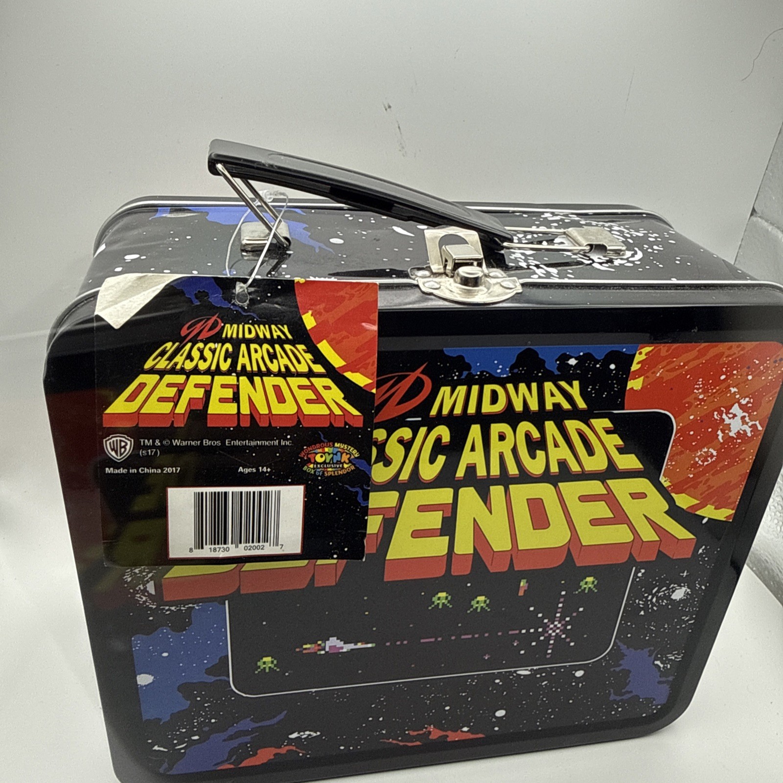 Midway Classic Arcade Defender Tin Lunch Box Toynk Exclusive