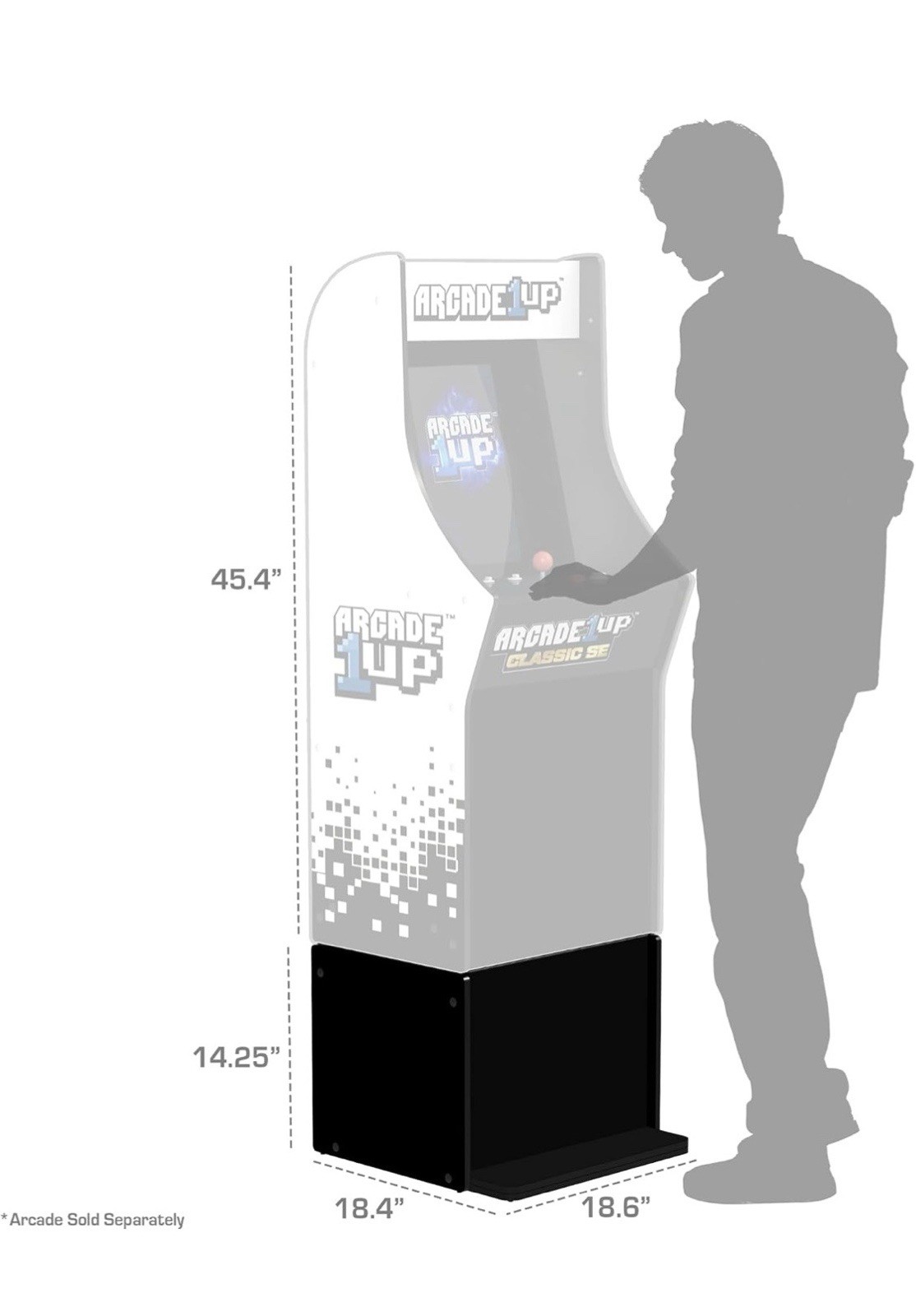 NIB STOOL Plus New Sleek Riser W/ CUSTOM LIGHT UP MARQUEE! ARCADE1UP Final Fight