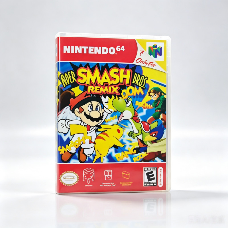Smash Remix V 2.0.1 Game Cartridge With Box For Nintendo 64 Console US Version