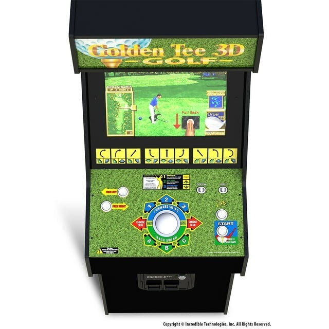 Arcade1UP – Golden Tee 3D 35th Anniversary Deluxe Home Video Game Arcade Machine