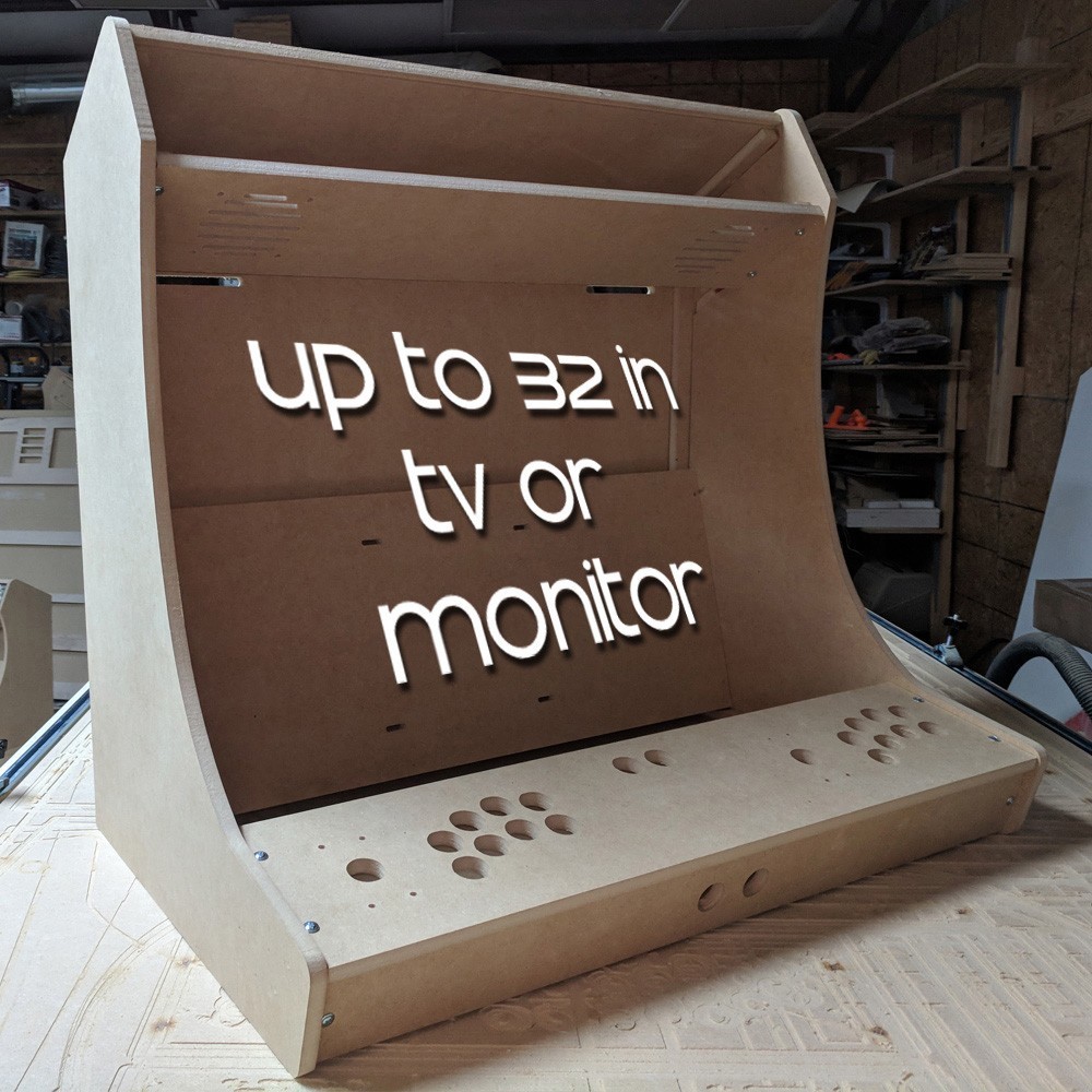 DIY “TINY” Bartop / Tabletop Arcade Cabinet Kit for 32in TV or 32″ Monitor Sanwa