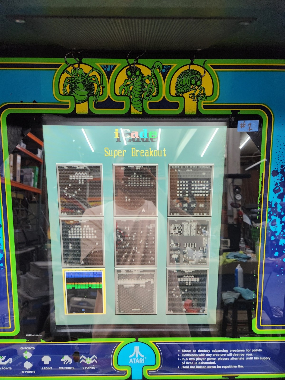 CENTIPEDE Stand Up Full Size Arcade Machine Classic Video Game 9 Games in 1 (#1)