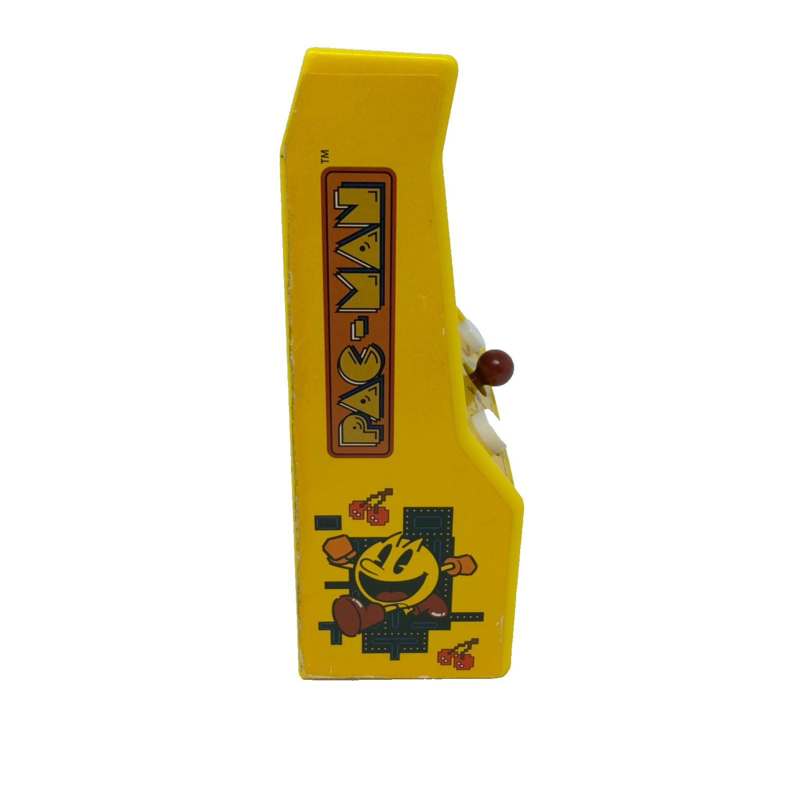 Pac-Man Mini Arcade Game Basic Fun Retro LCD Handheld Tested Working Yellow