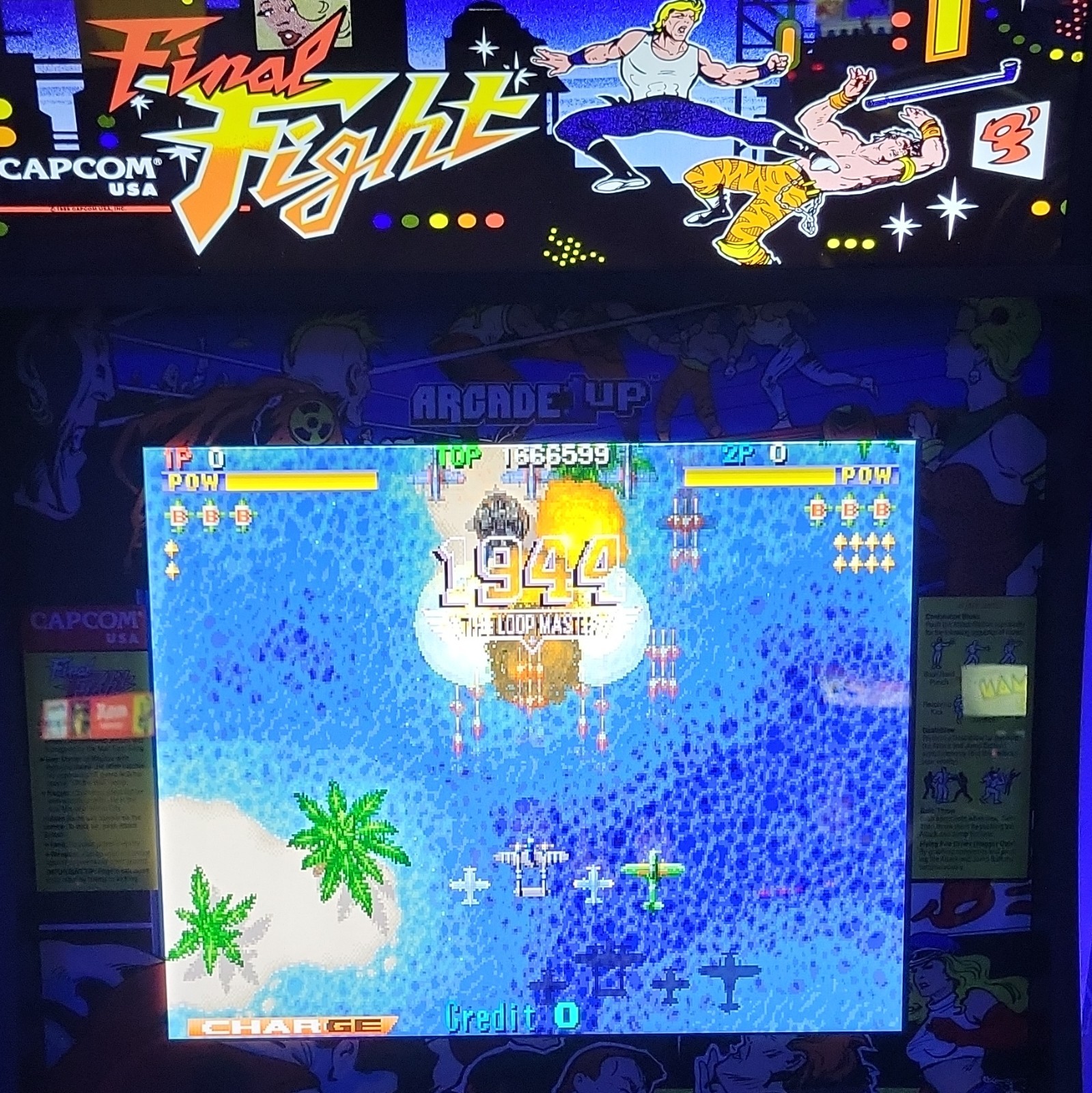 Arcade1Up Final Fight Capcom Arcade Cabinet w/ Riser – Light Up Marquee