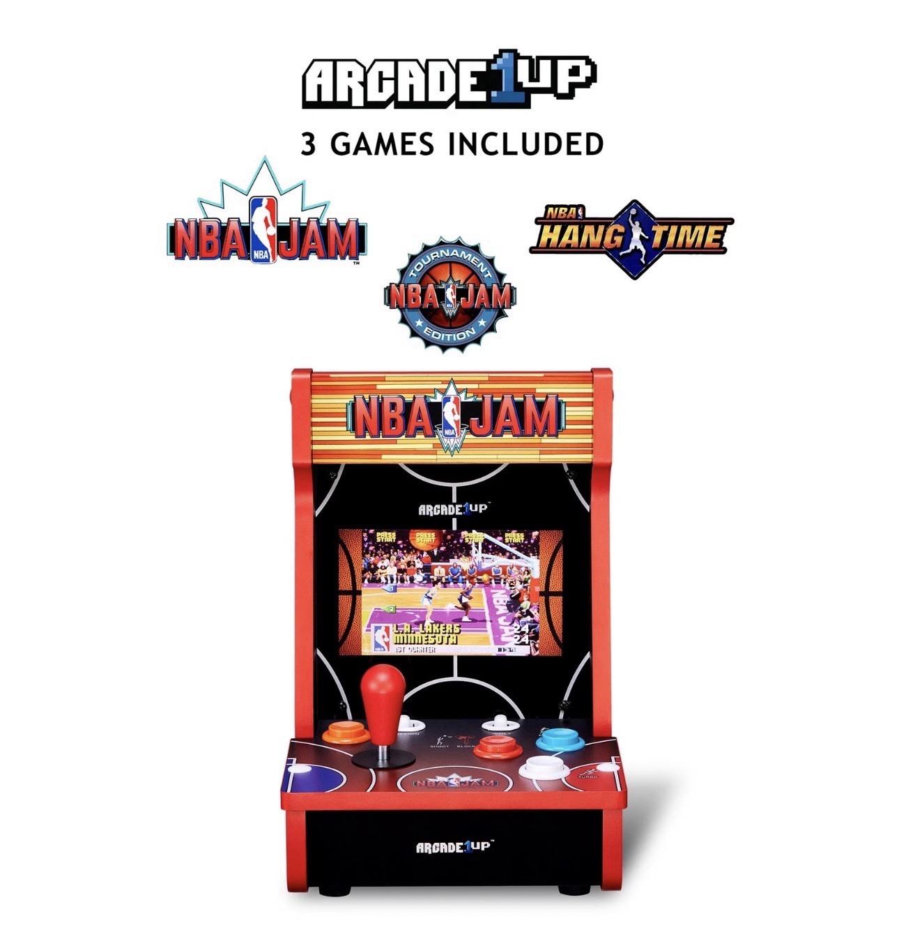 Arcade1Up NBA JAM Countercade Arcade w/3 Games, 7″ LCD Screen (Open Box)