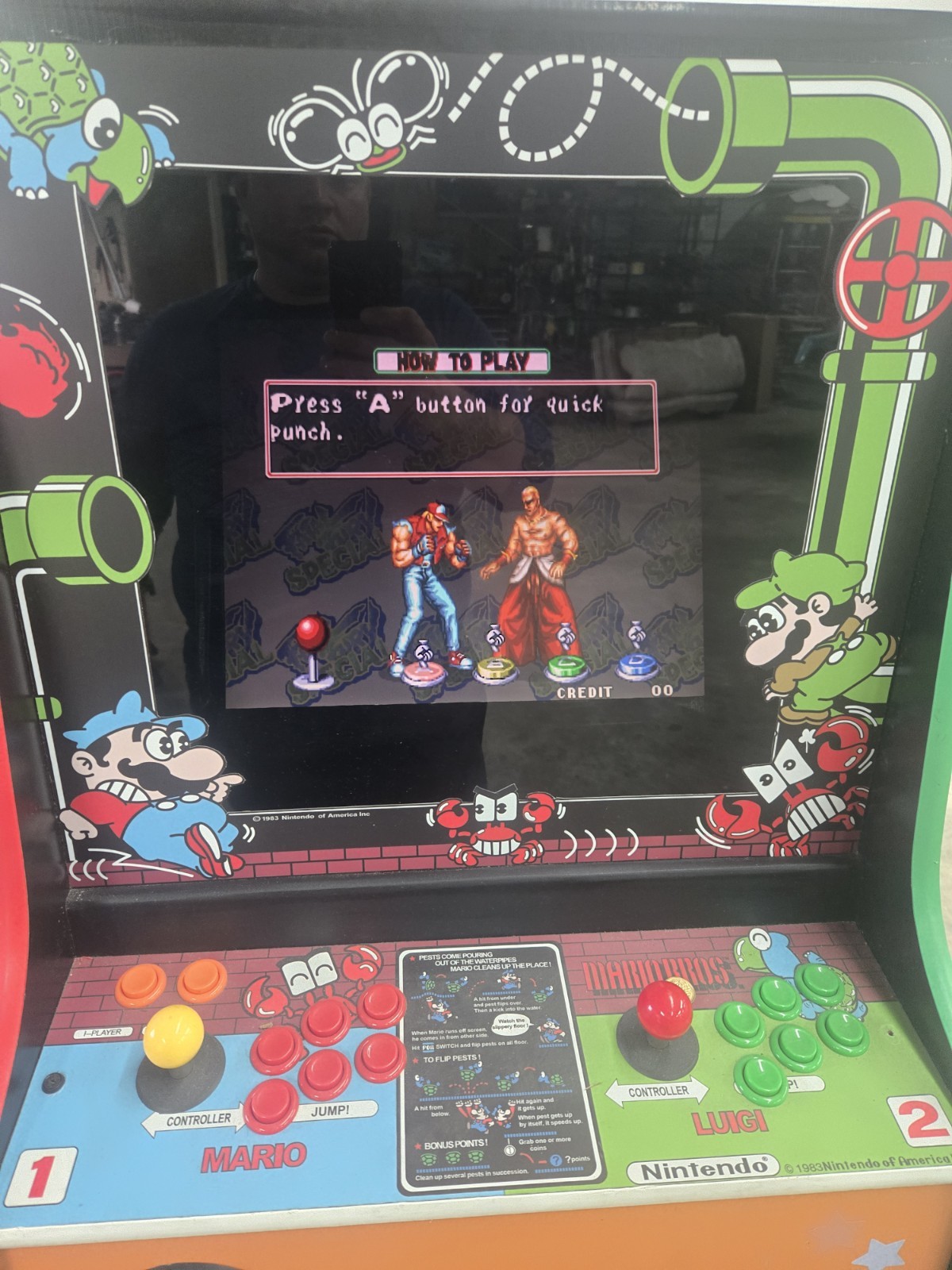 Nintendo Mario Bros. Upright Video Arcade Cabinet 2-Player TMA1-PP-US 1983