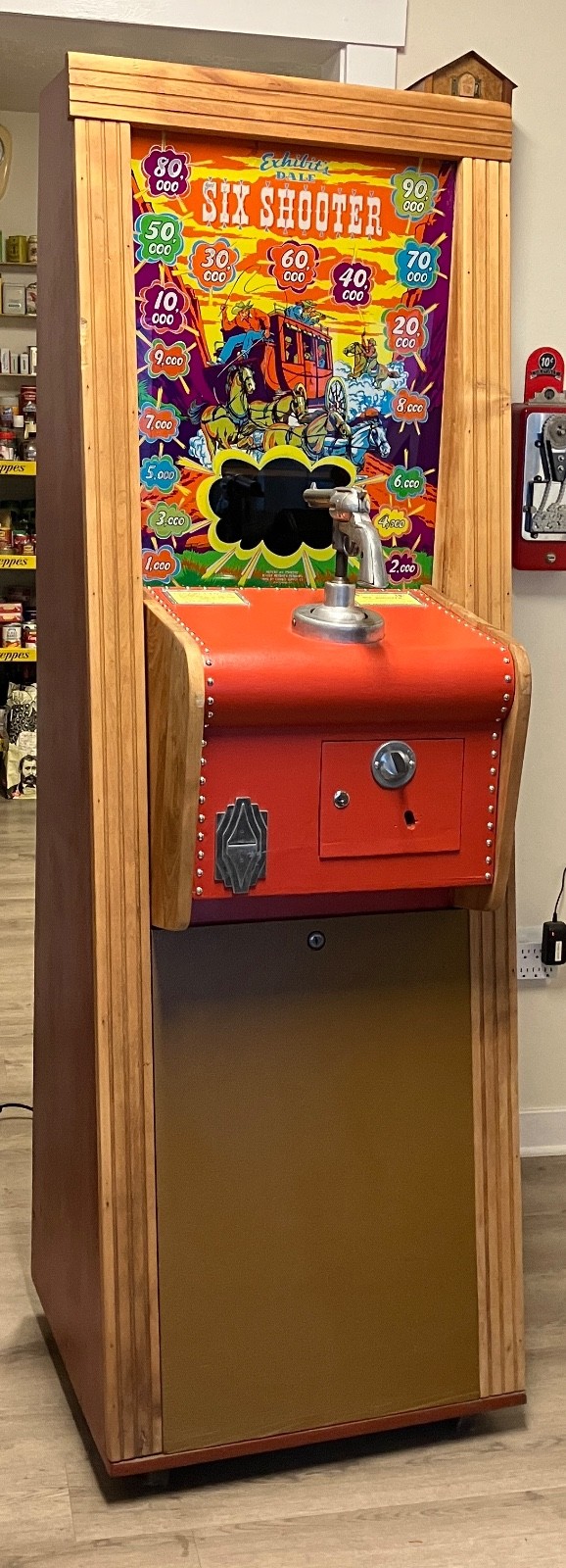 Dale Six Shooter Vintage Arcade Shooting Game made by Exhibit Supply RESTORED