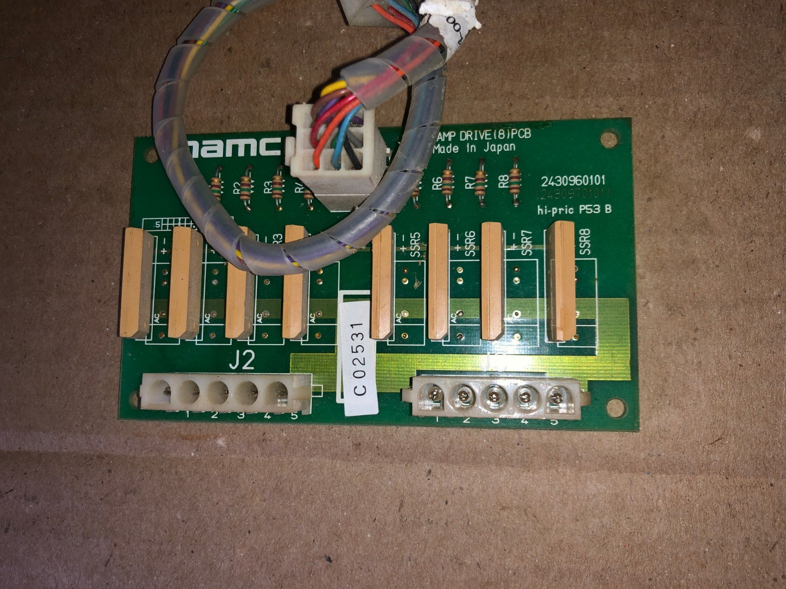 NAMCO LAMP DRIVER PCB (8) WORKING WITH WIRE HARNESS ARCADE