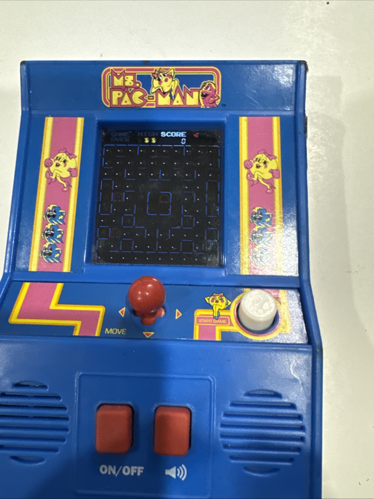 Namco Ms. Pac-Man My Arcade 7” Mini Arcade Machine Video Game Bandai Working #14