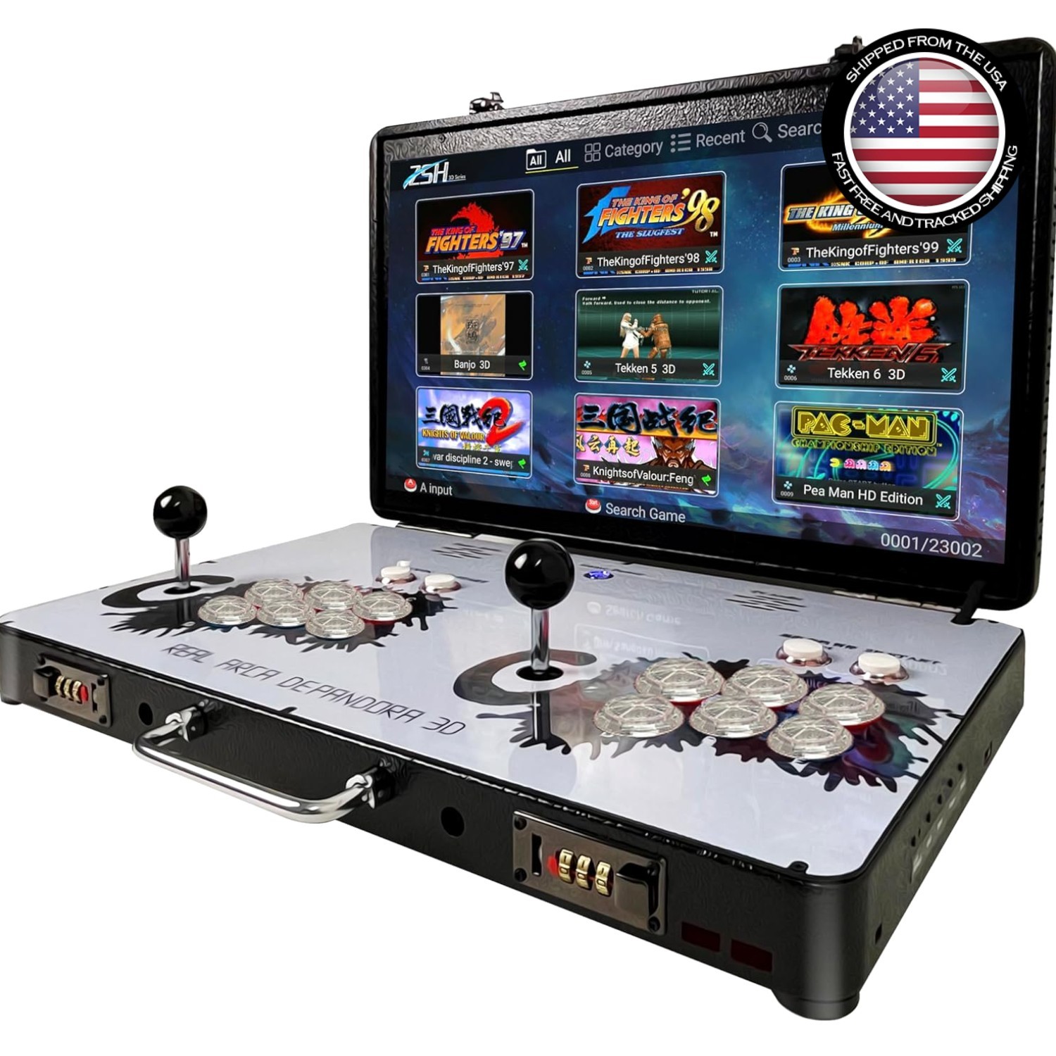 Handheld Metal Arcade Console with 20000 Games and Multiple Platform Support