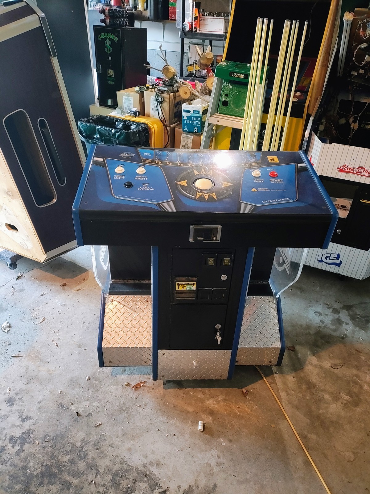 1 Silver Strike Bowling Arcade Game Pedestal Cabinet