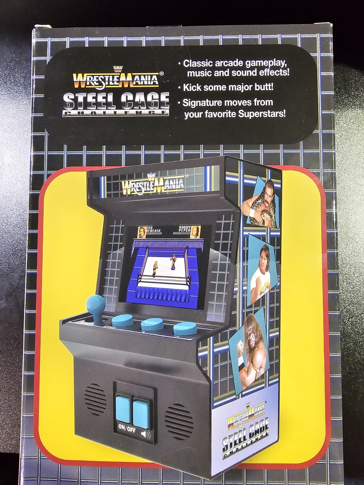 WWE Wrestlemania Mini Arcade Full Color Steel Cage New In Box NEW IN BOX!