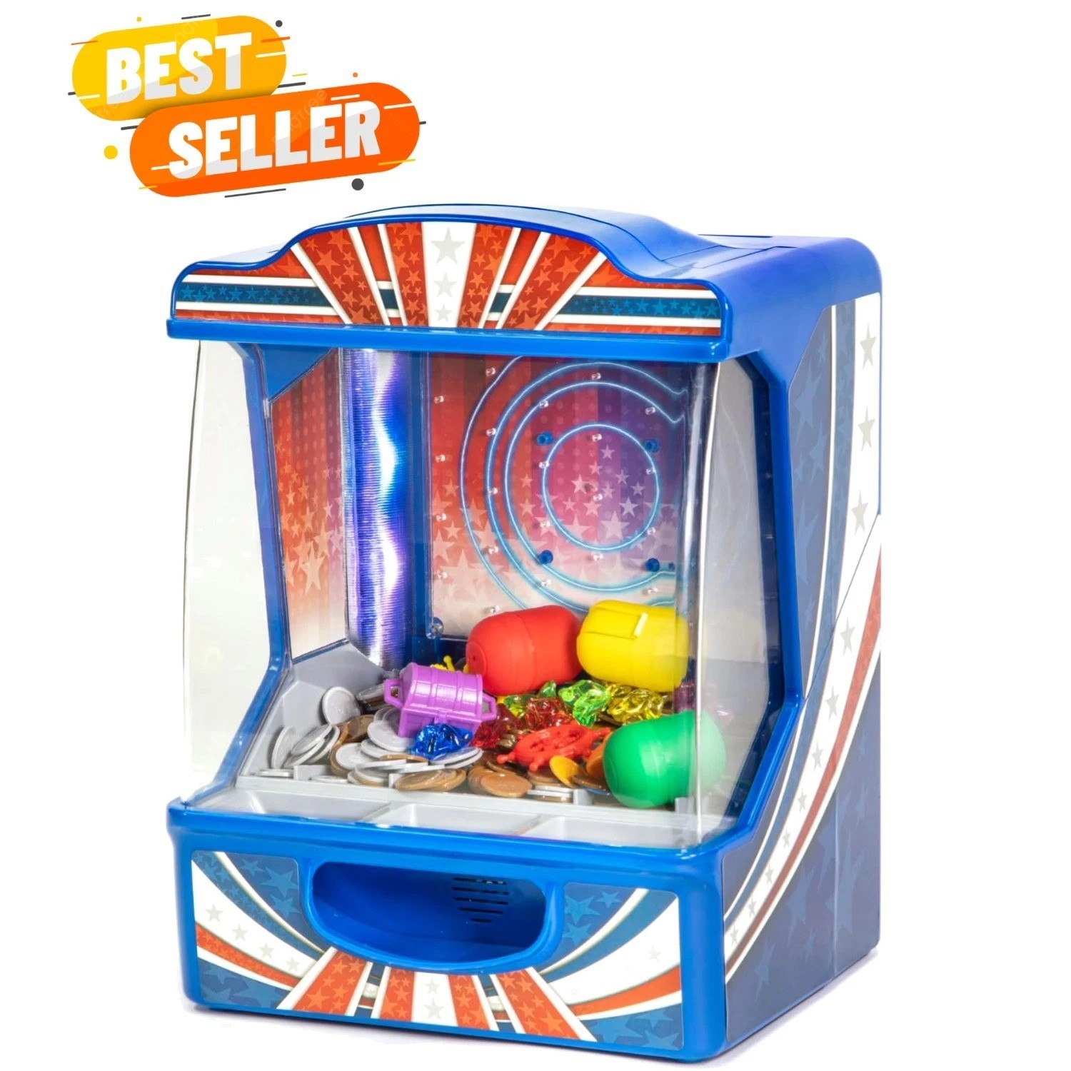 Retro Arcade Electronic: Coin Pusher – Tabletop Game, Push The Coins Over The…