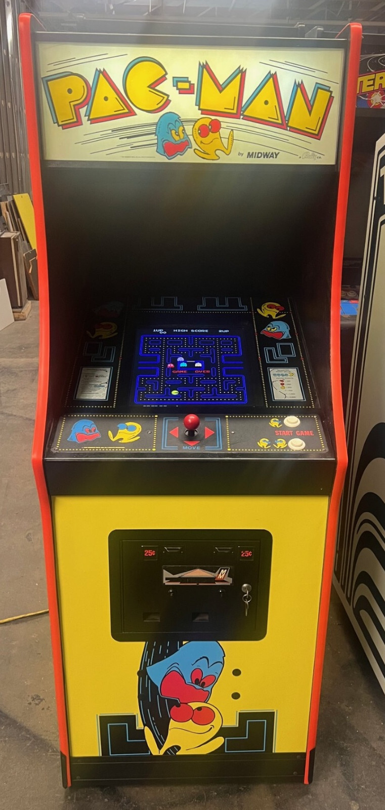PAC-MAN ARCADE MACHINE by MIDWAY (Excellent Condition) *RARE*