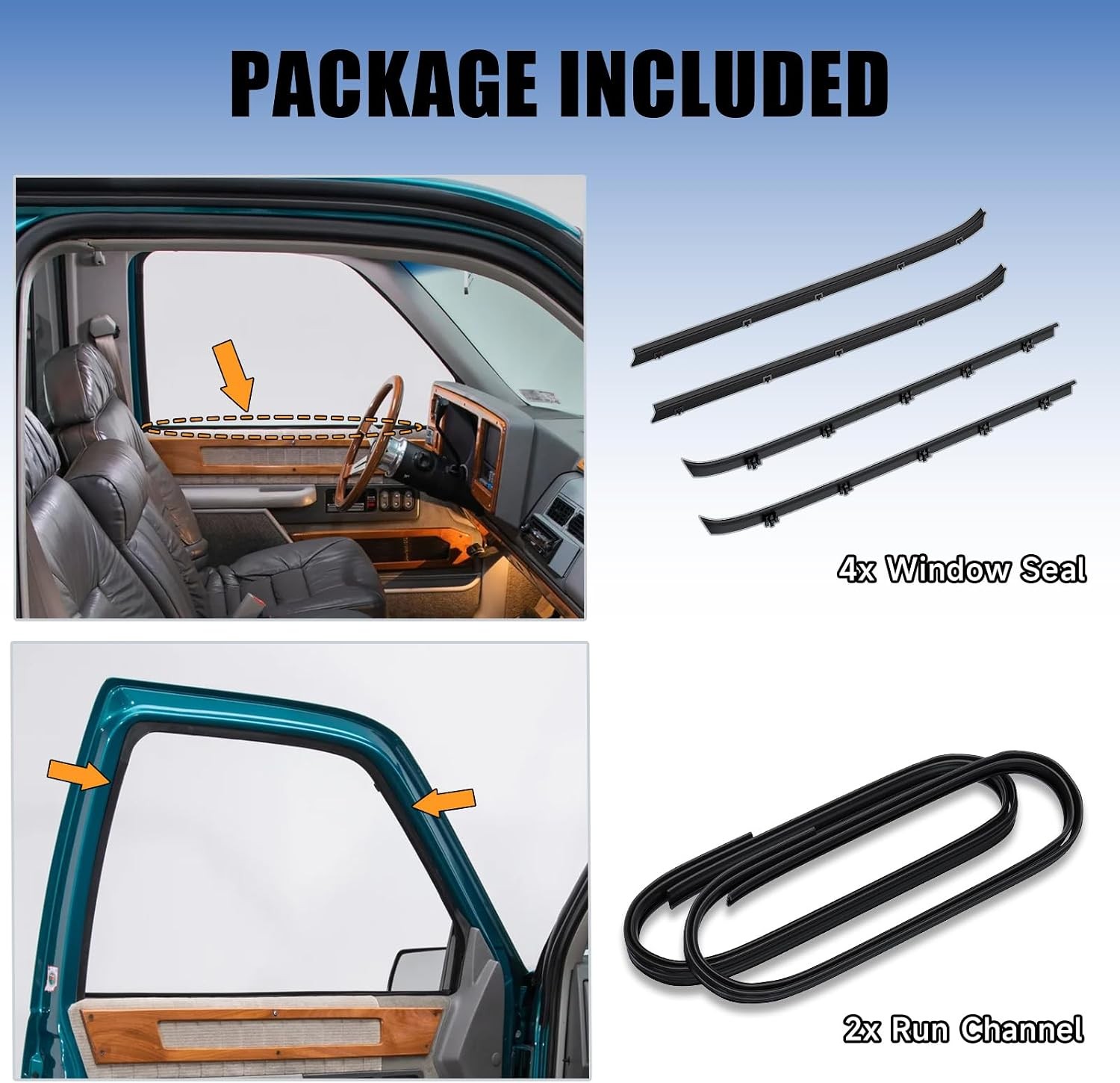 Front Door Window Weatherstrip Kit,Molding Sweep Felt Trim Seal