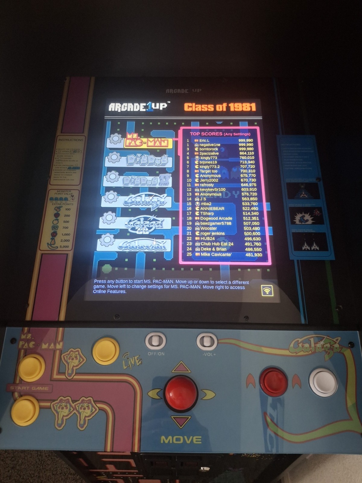 Arcade1up Class of 81′ Deluxe Arcade Game – Blue