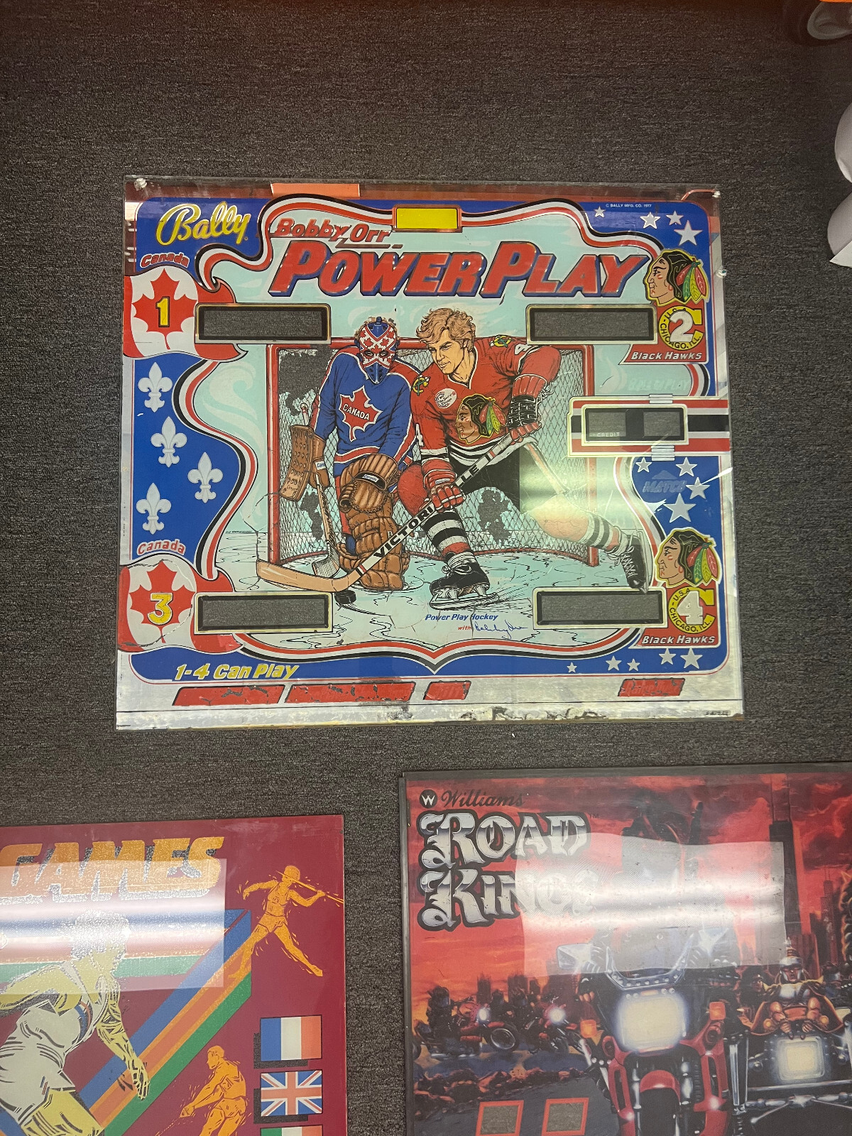 POWER PLAY Pinball BACKGLASS by BALLY 1978