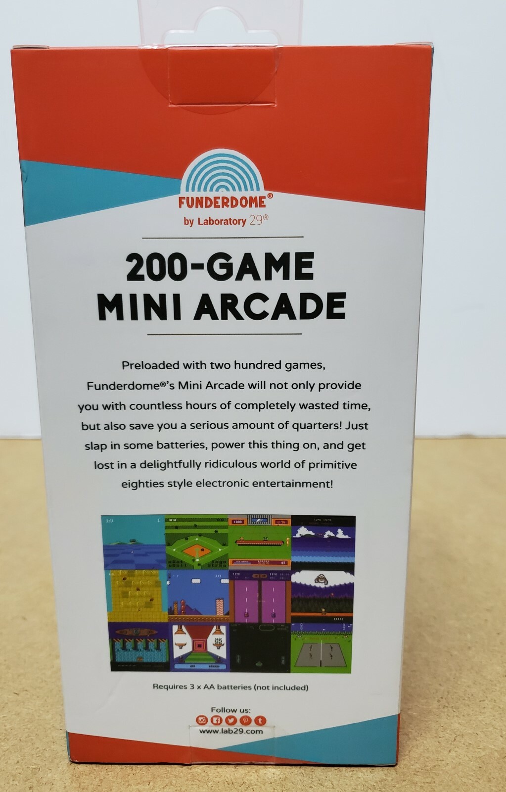 Funderdome Handheld Mini Arcade 200 Built-In Games Retro Video Arcade