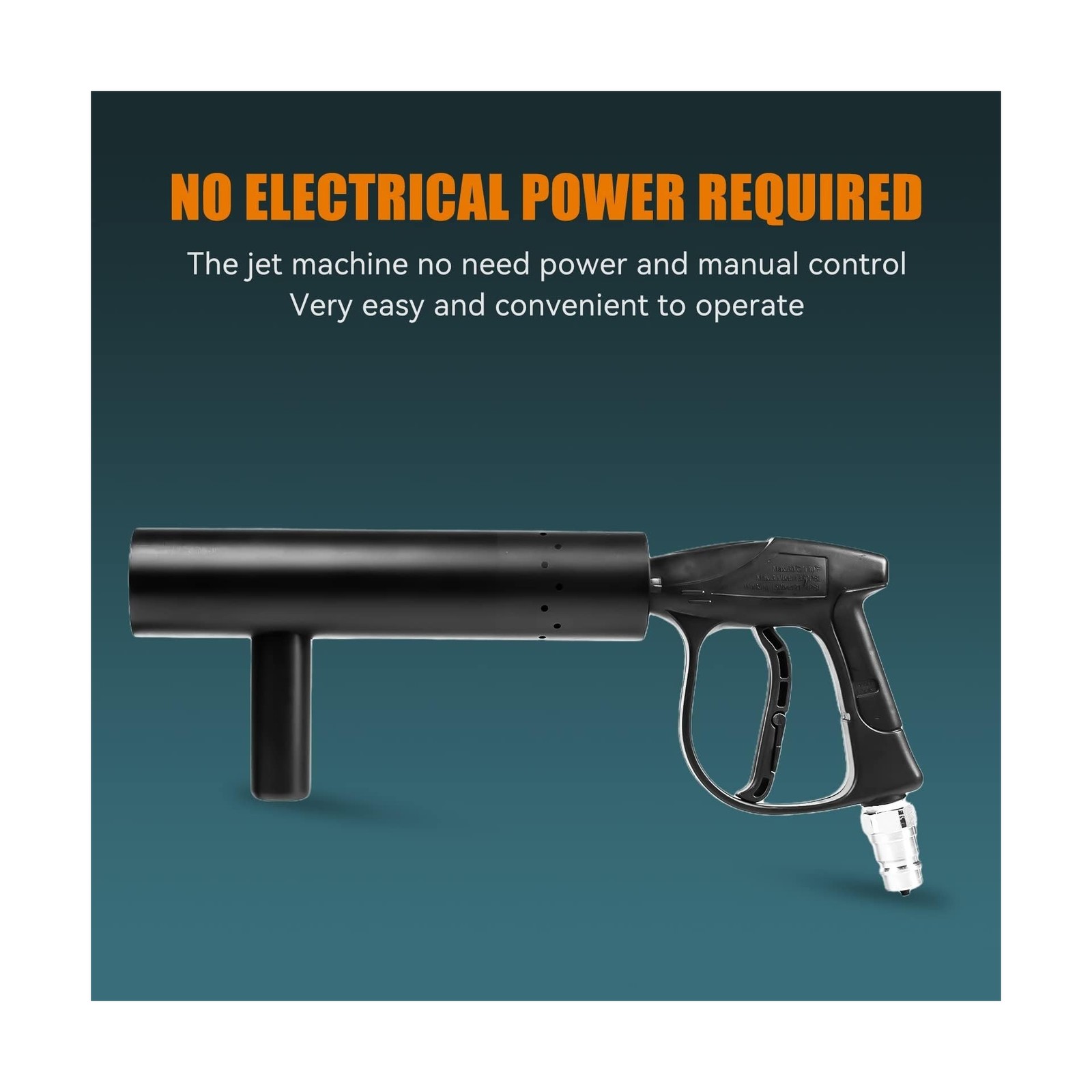 Mini CO2 Handheld Blaster, CO2 Jet Machine Night Club DJ Hand CO2 Cannon Black