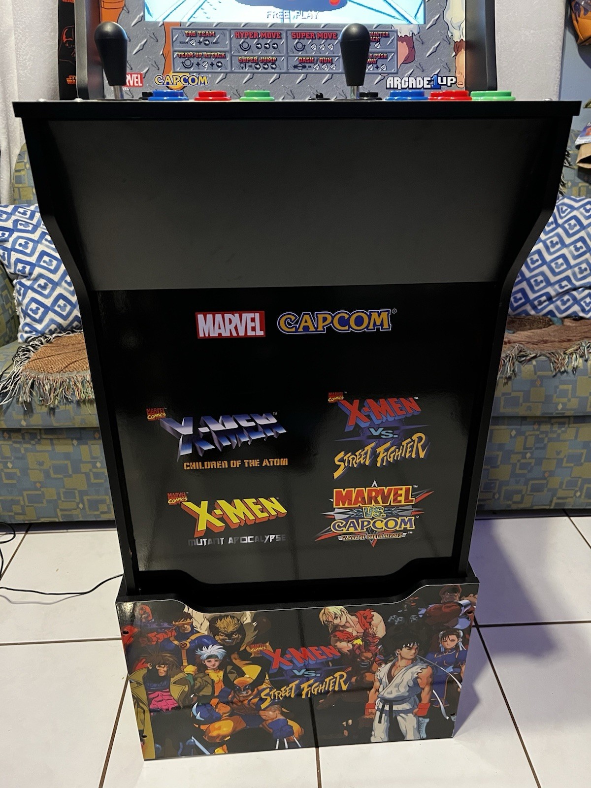 Arcade1Up Marvel X-Men vs Street Fighter – WiFi Online VERY GOOD CONDITIONS 🔥