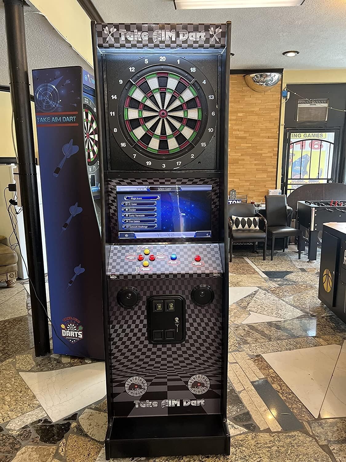Take Aim Electronic Coin Operated Dart Board for commercial & home-LCD Monitor