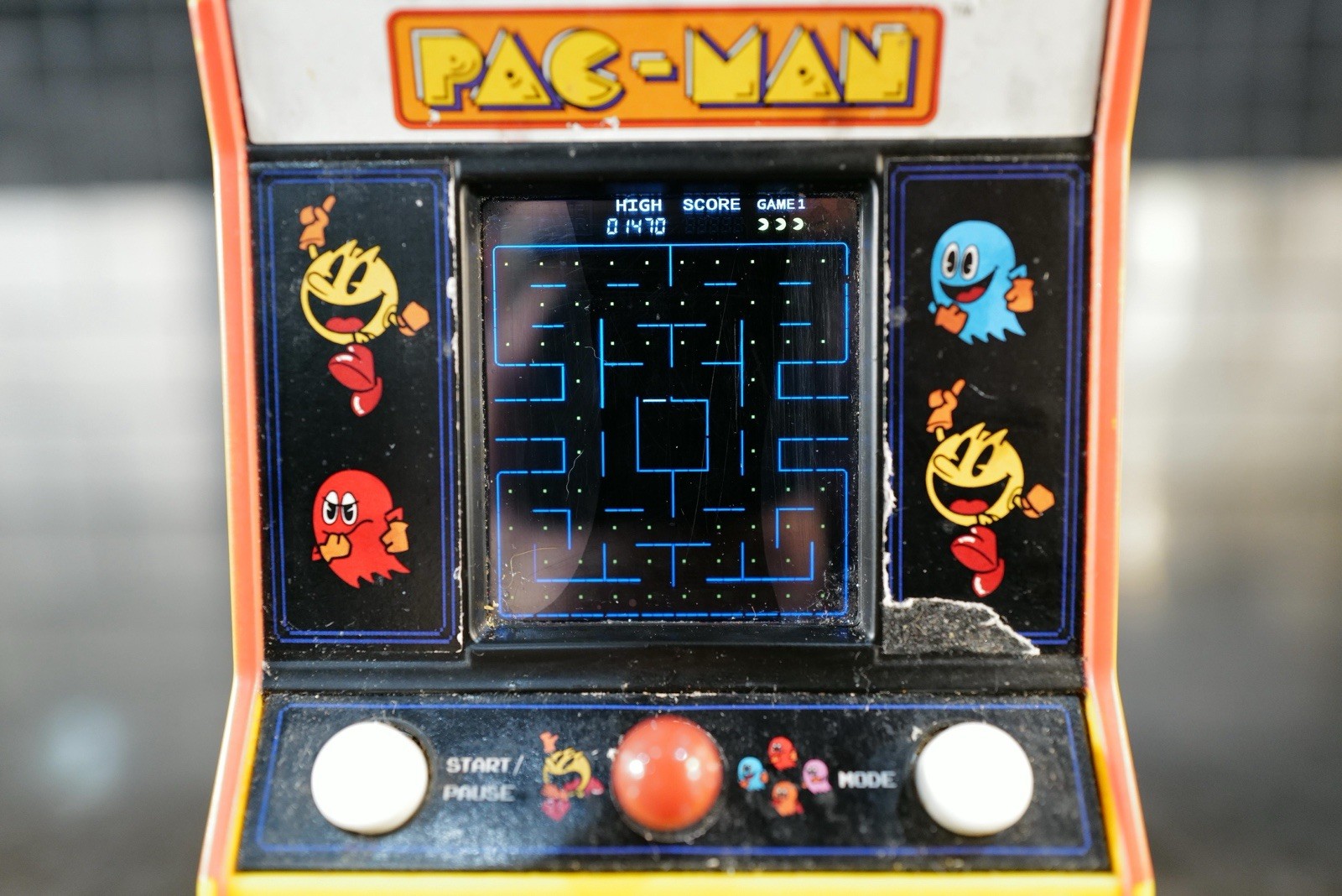 Basic Fun Pac Man Micro Arcade Cabinet 6x4x2 2019 Works Tested Retro Game