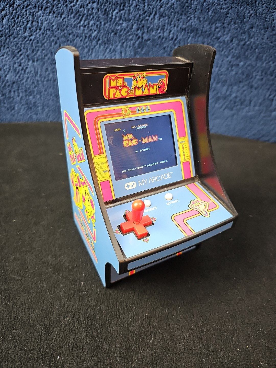Namco Ms. Pac-Man My Arcade 7” Mini Arcade Machine Video Game Bandai – Working