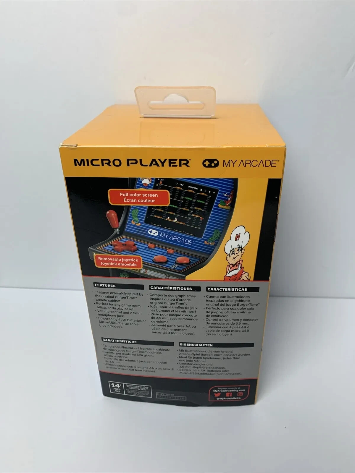 My Arcade DGUNL-3203 Burger Time Micro Player Retro Arcade Machine – 6 Inch