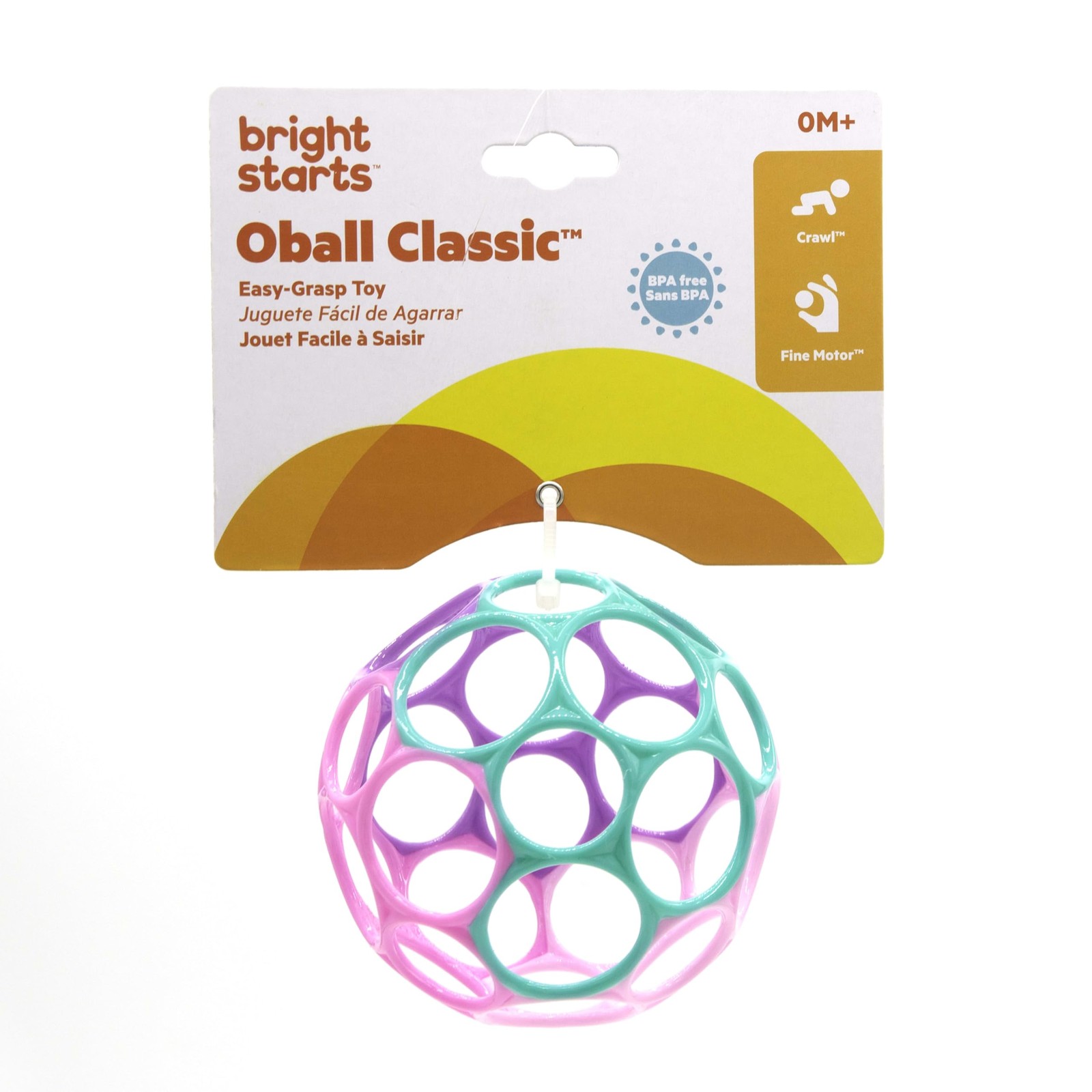 Bright Starts Oball Classic Toy, Pink/Purple