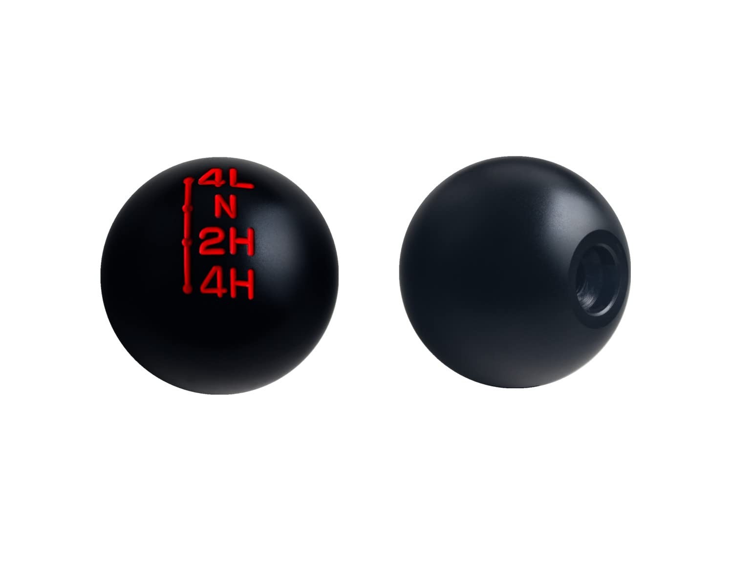 DEWHEL Transfer Case Shift Knob Aluminum NP205 7/16″-20 Black w/Red Red