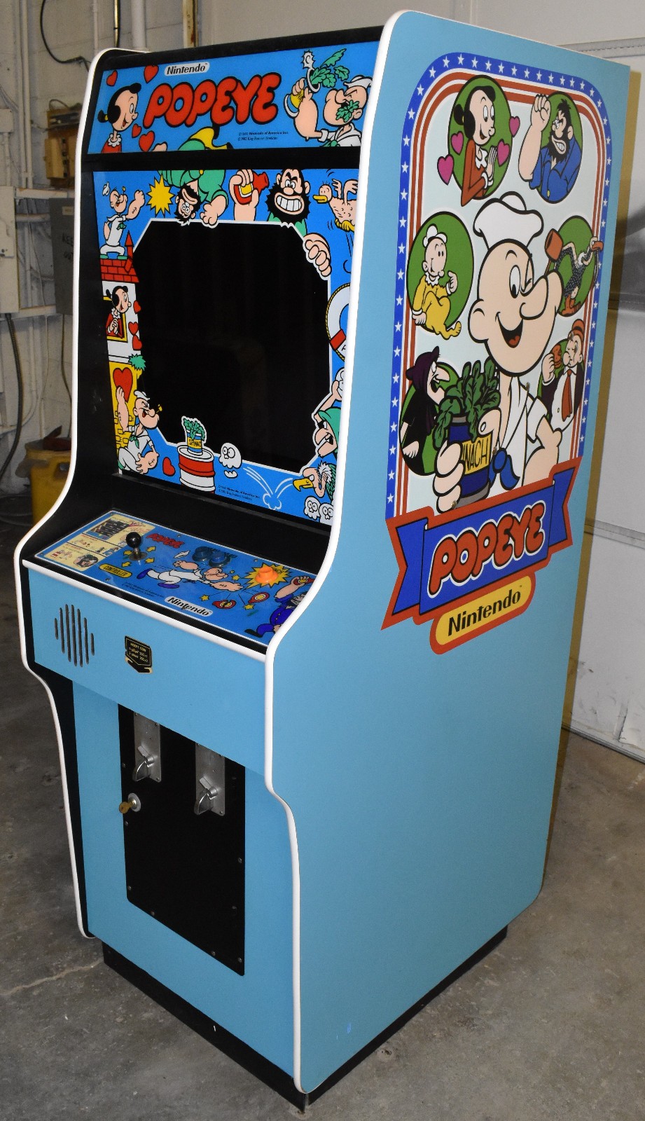 POPEYE ARCADE MACHINE by NINTENDO 1982 (Excellent) *RARE*