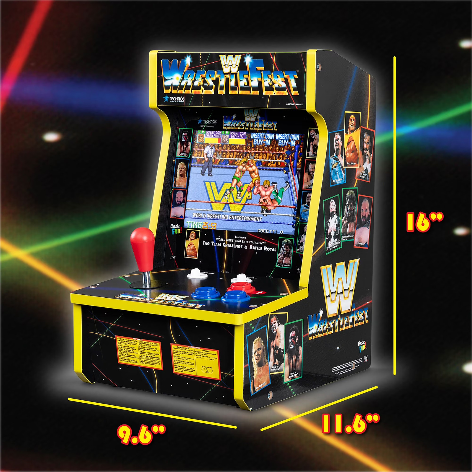 Arcade Classics WWE Counter Series Game 8″ Liquid Crystal Screen & 4 Games