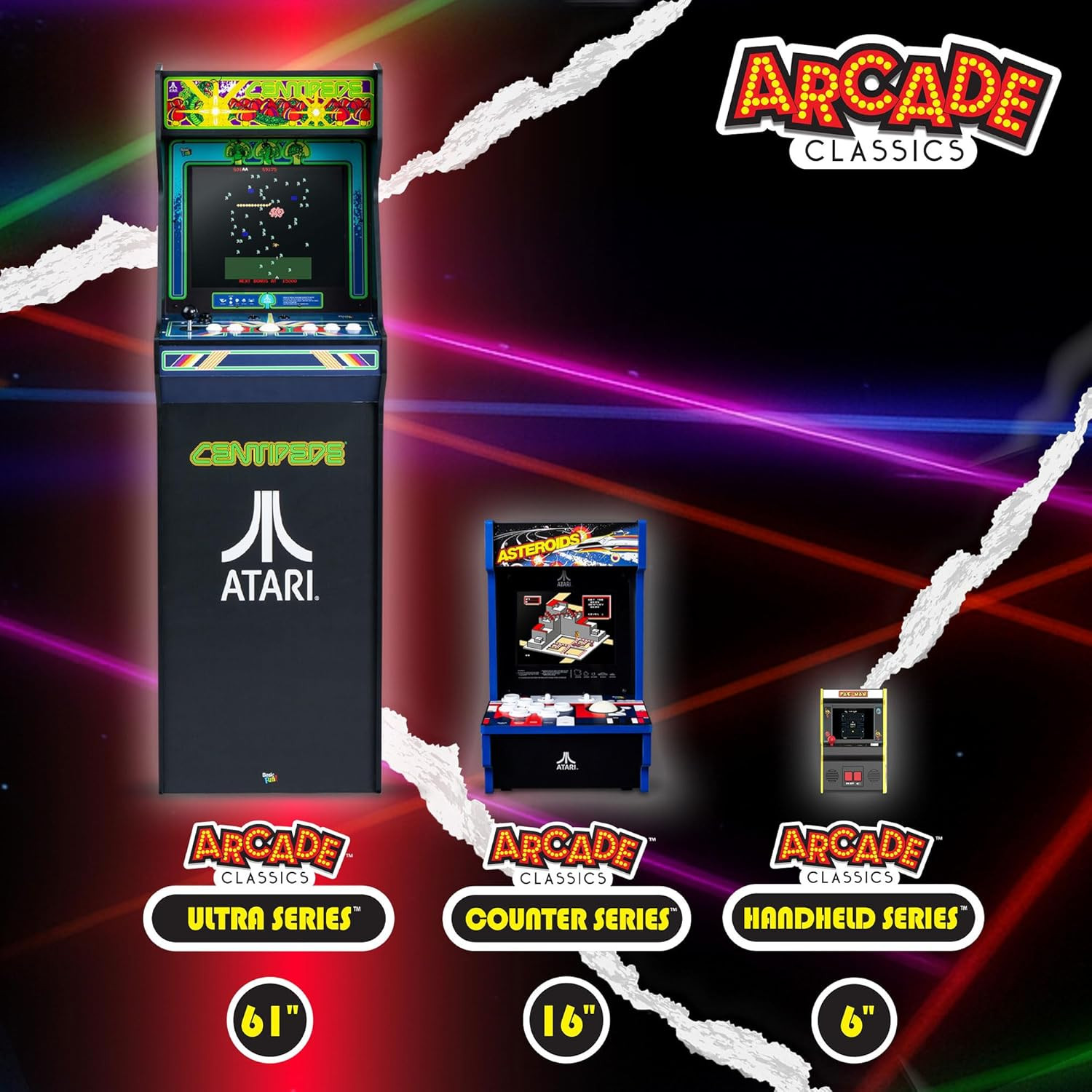 – Atari Centipede Ultra Series Game Machine, 40 Games, 17″ Liquid Crystal Screen