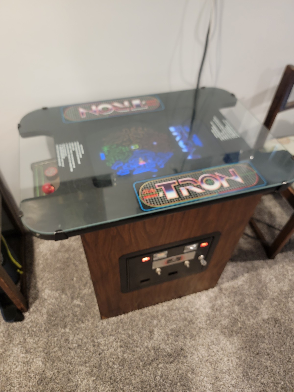Bally/Midway Tron Cocktail Table Arcade Video Game Machine Cabinet