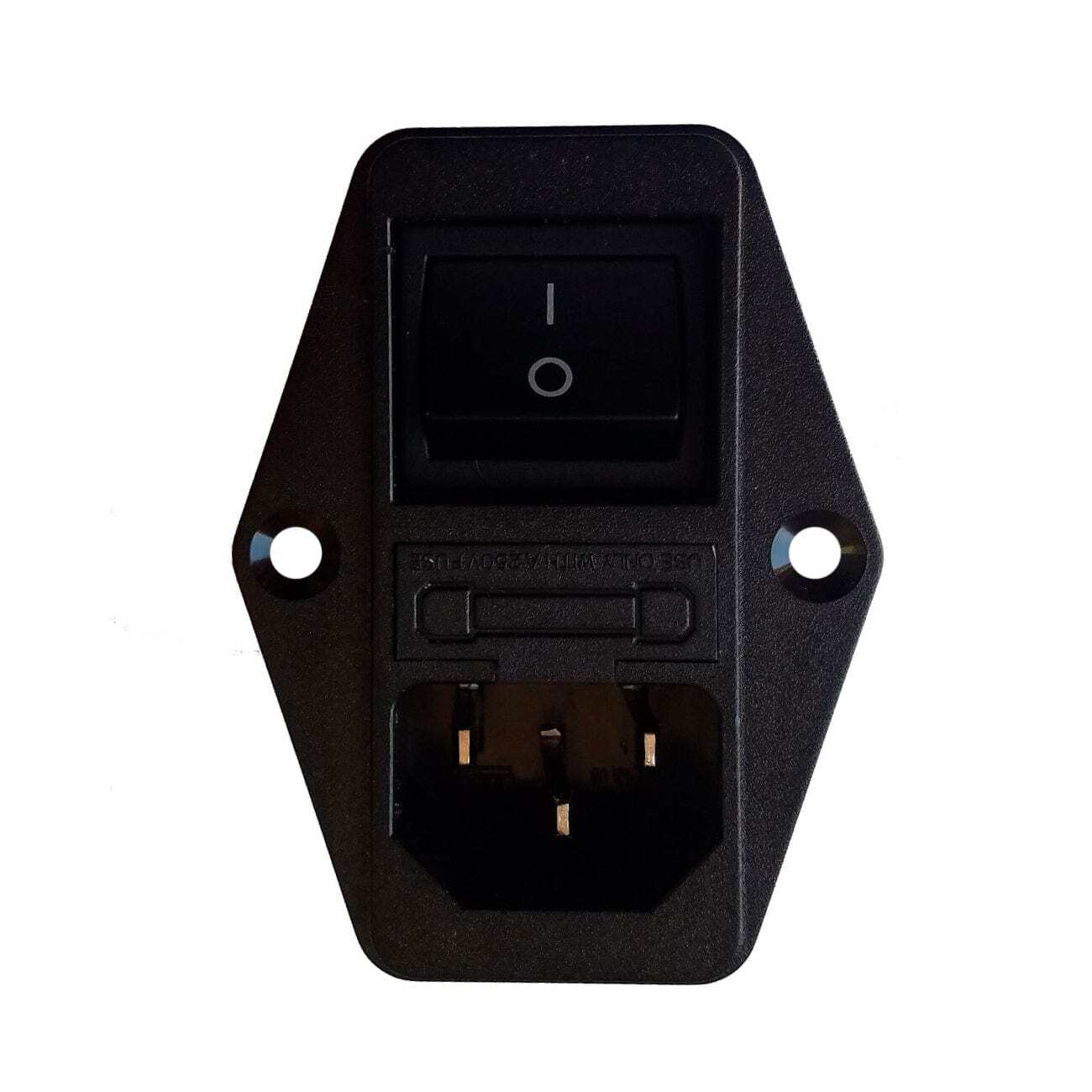 120V/250V 6A Male Socket Panel Mount Power Line EMI IEC Inlet Filter AC