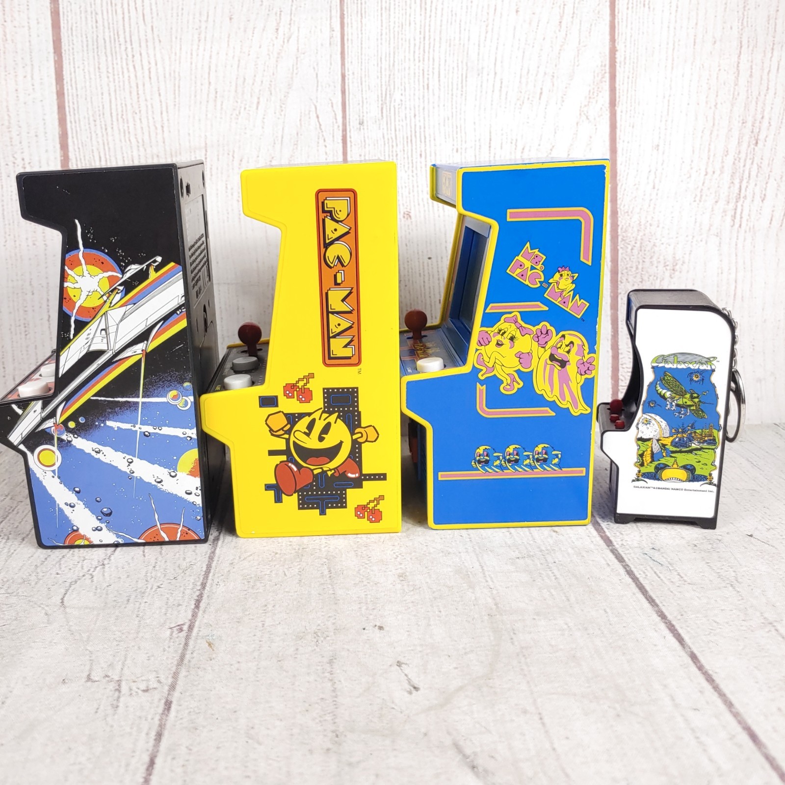 5x MINI ARCADE LOT – Atari, GALAGA, Asteroids, Ms. Pac Man Machines Bandai NAMCO