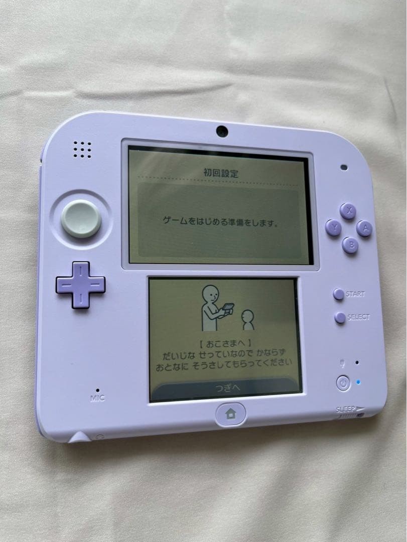 Nintendo 2DS Lavender Purple Console + Pokemon Sun Tested Japan w/Box Near Mint