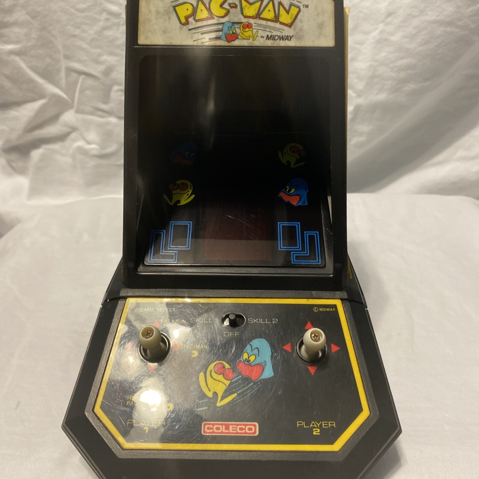 COLECO Mini Arcade PAC-MAN Video Game Tabletop Midway Vintage Vtg TESTED WORKS