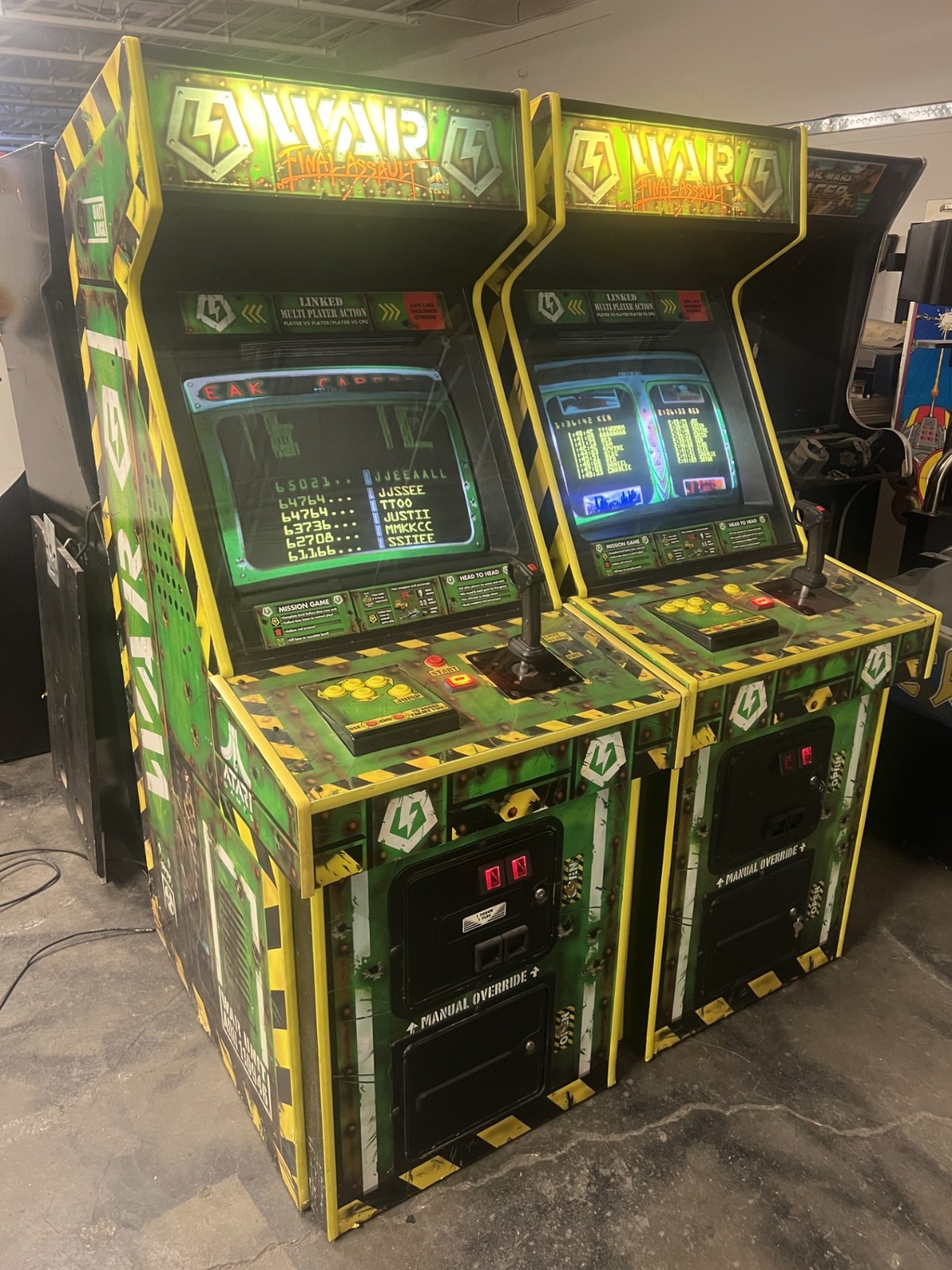 WAR FINAL ASSAULT ARCADE MACHINES by ATARI 1999 -2 ARCADES (LINK for MULTIPLAY )
