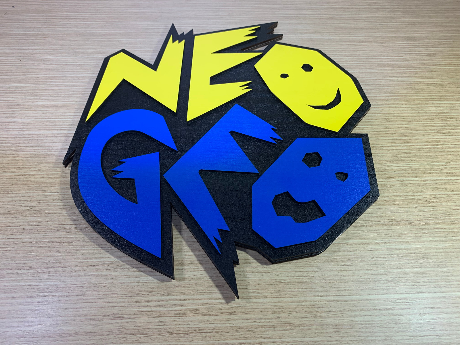 READ INFO – Neo Geo Logo Poster in Wood – Wall Display – aes mvs cd cz snk