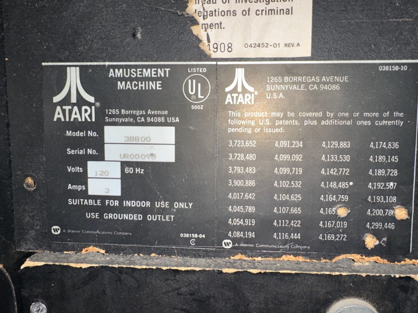 VINTAGE DEDICATED ATARI STAR WARS : RETURN of the JEDI ARCADE GAME MACHINE ROTJ