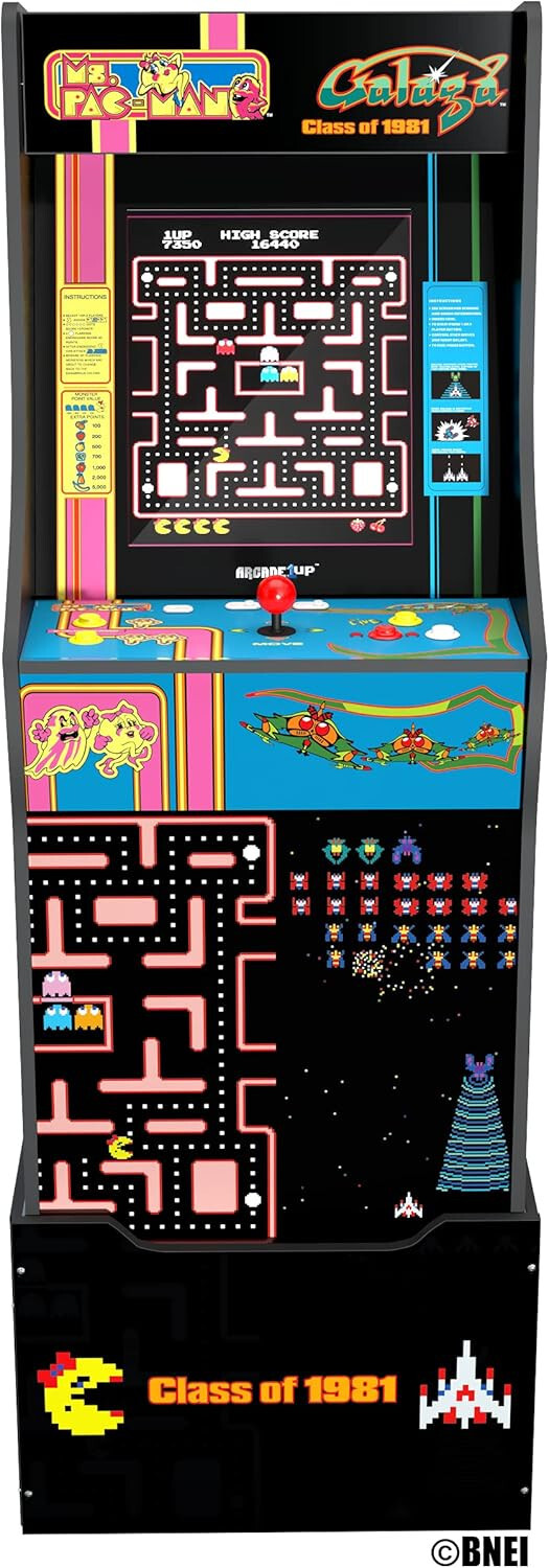 Class of ’81 1UP Arcade Game 5′ Cabinet w/Riser 12 Classic Games – New
