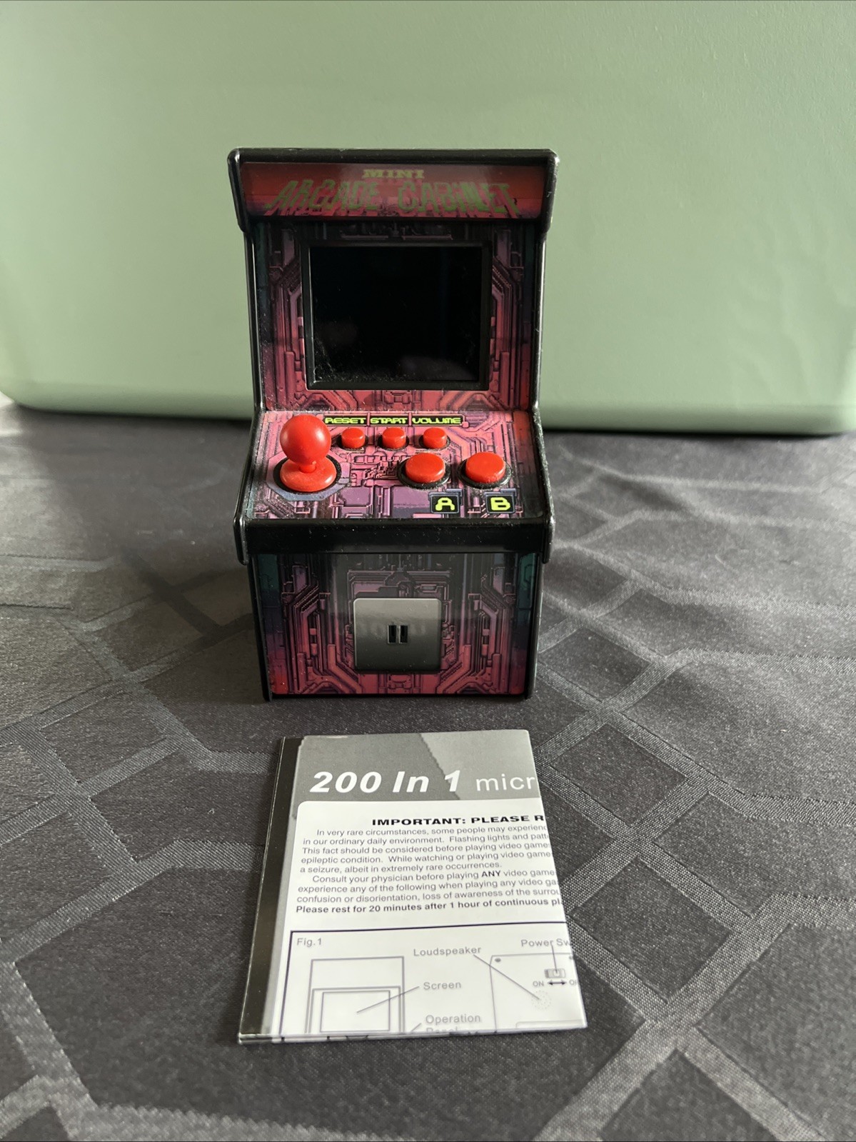 MINI ARCADE CABINET CONSOLE 200 IN 1 RETRO VIDEO GAMES FAMILY SPORT HANDHELD